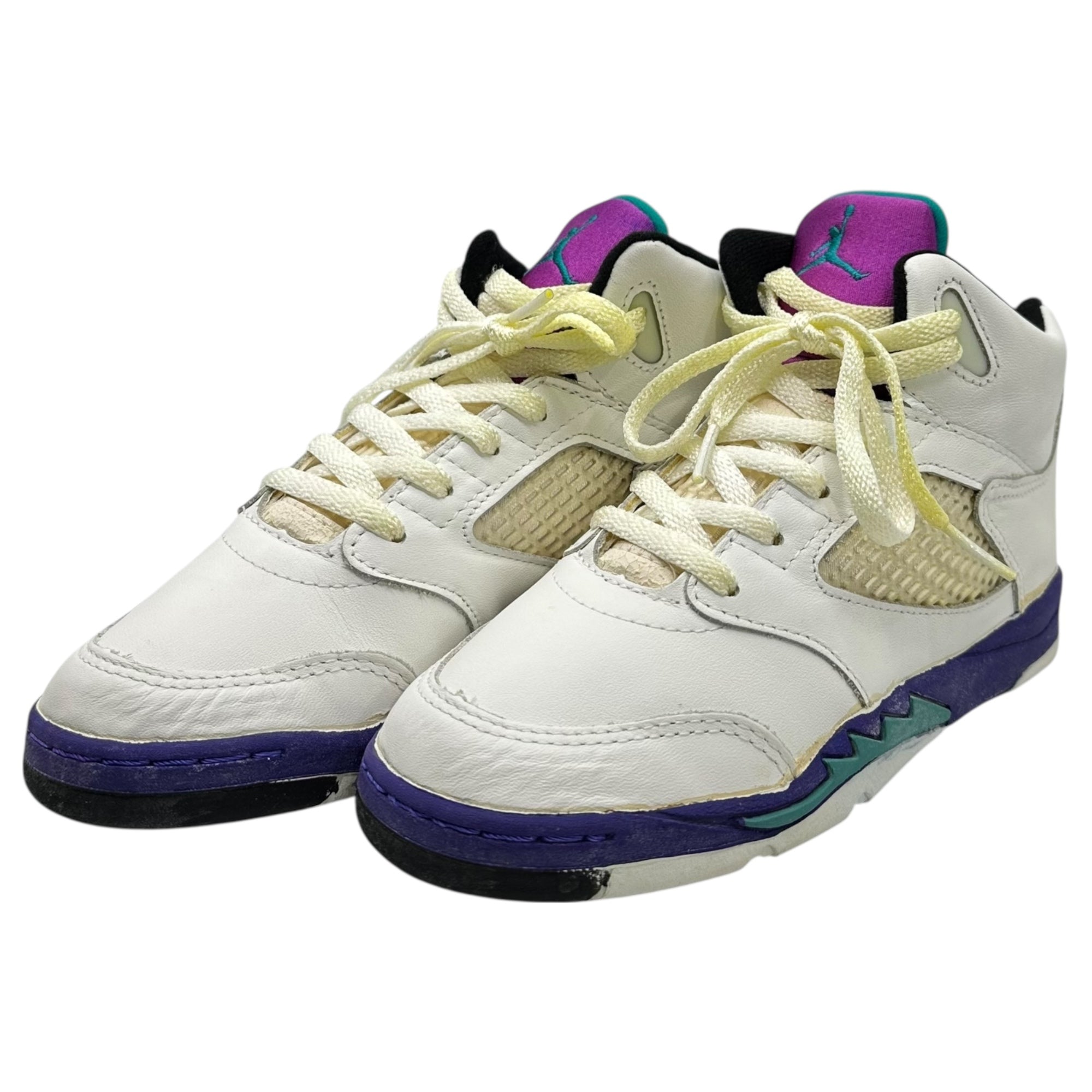 NIKE(ナイキ) 1990 AIR JORDAN 5 HIGH (KIDS) オリジナル エアジョーダン 5 キッズ 900406 PA 8462 22cm ホワイト×パープル 90's 90年代 ヴィンテージ ハイカット スニーカー