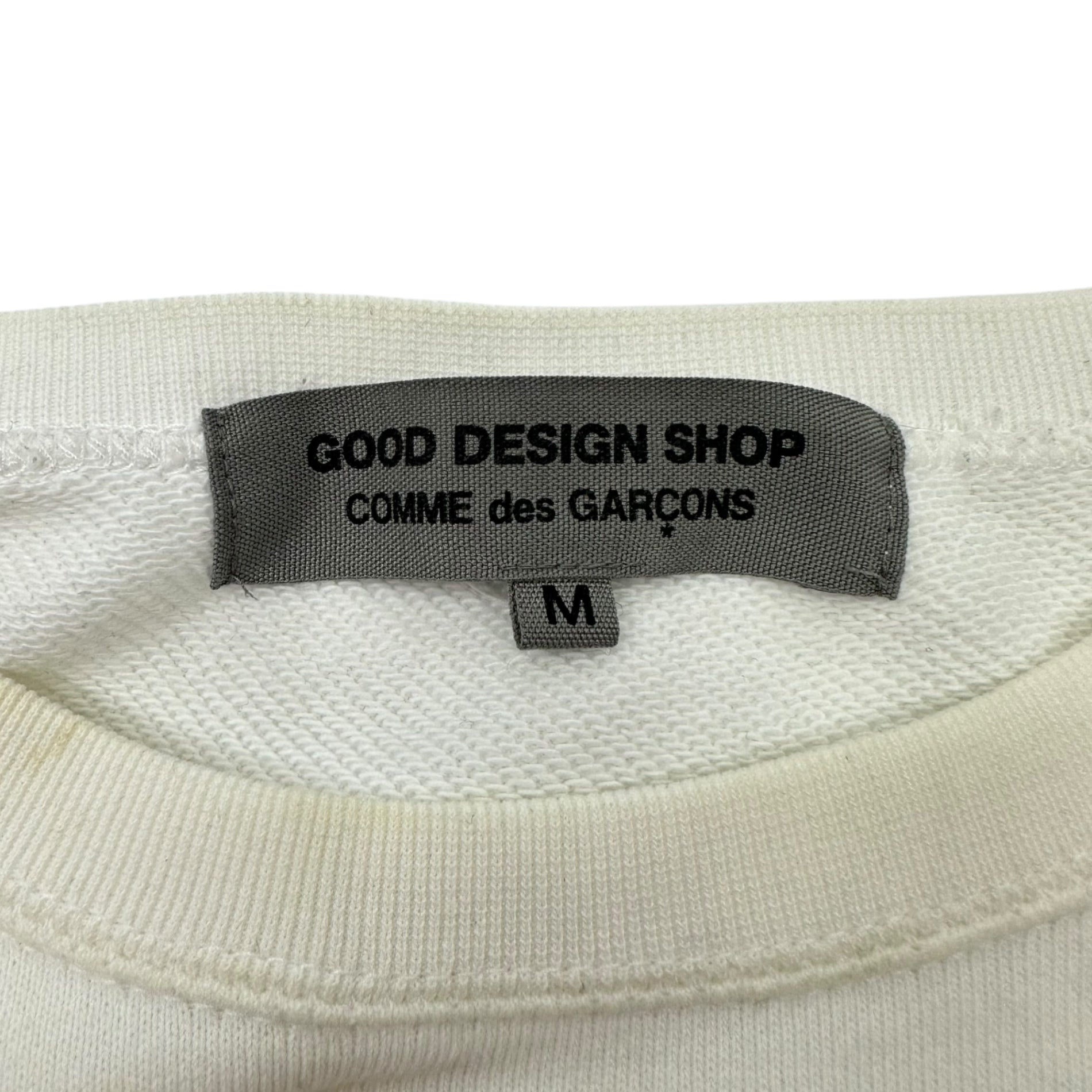 GOOD DESIGN SHOP COMME des GARCONS(グッドデザインショップコムデギャルソン) Back Logo Long Sleeve Crew Neck Sweatshirt バックロゴ 長袖 クルーネック スウェット IO-T002 M ホワイト AD2015