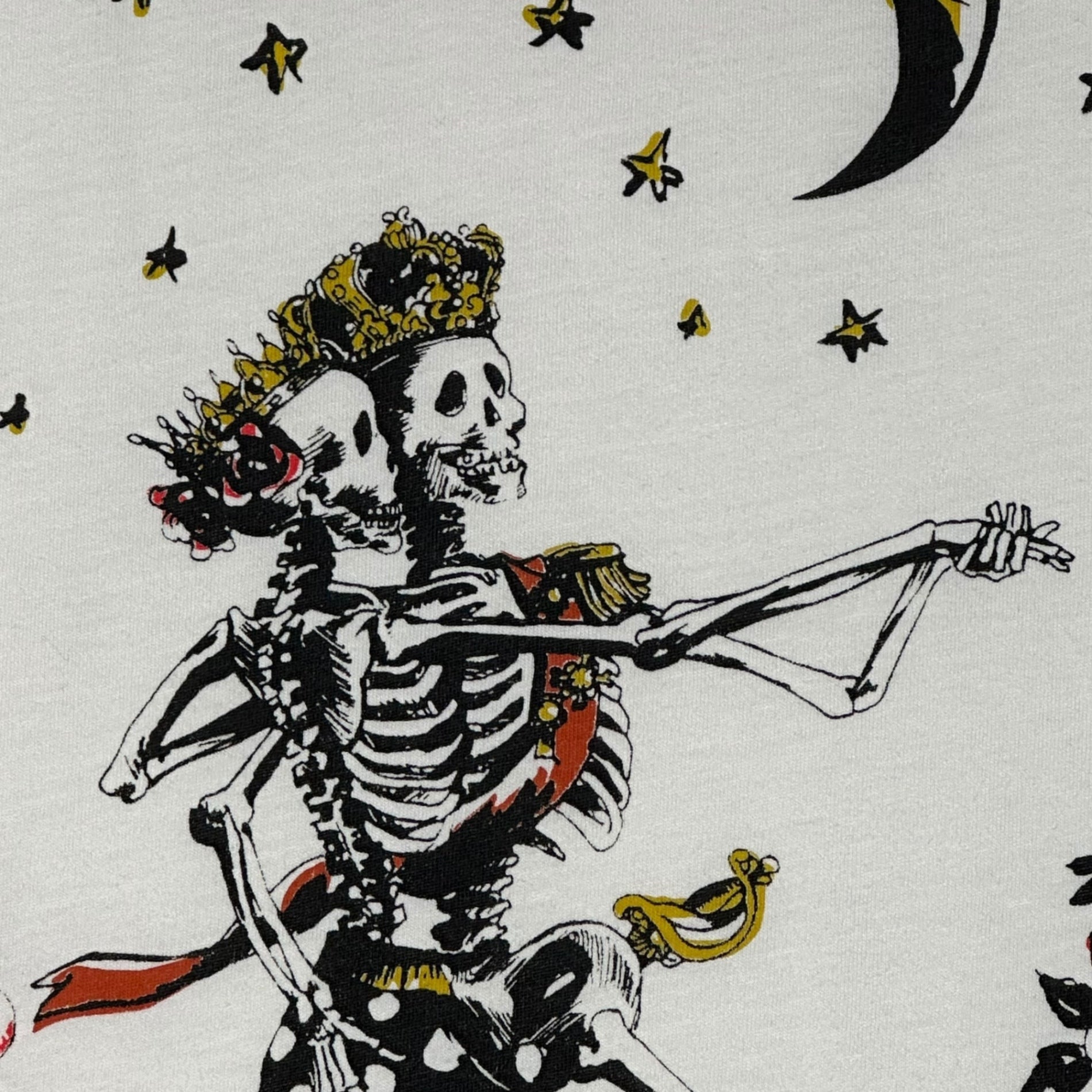 DOLCE&GABBANA(ドルチェ&ガッバーナドルガバ) "THE KING ARISES AGAIN” Graphic Ringer T-Shirt グラフィック リンガー Tシャツ G8GH7T FS7SN 50(L程度) ホワイト×レッド