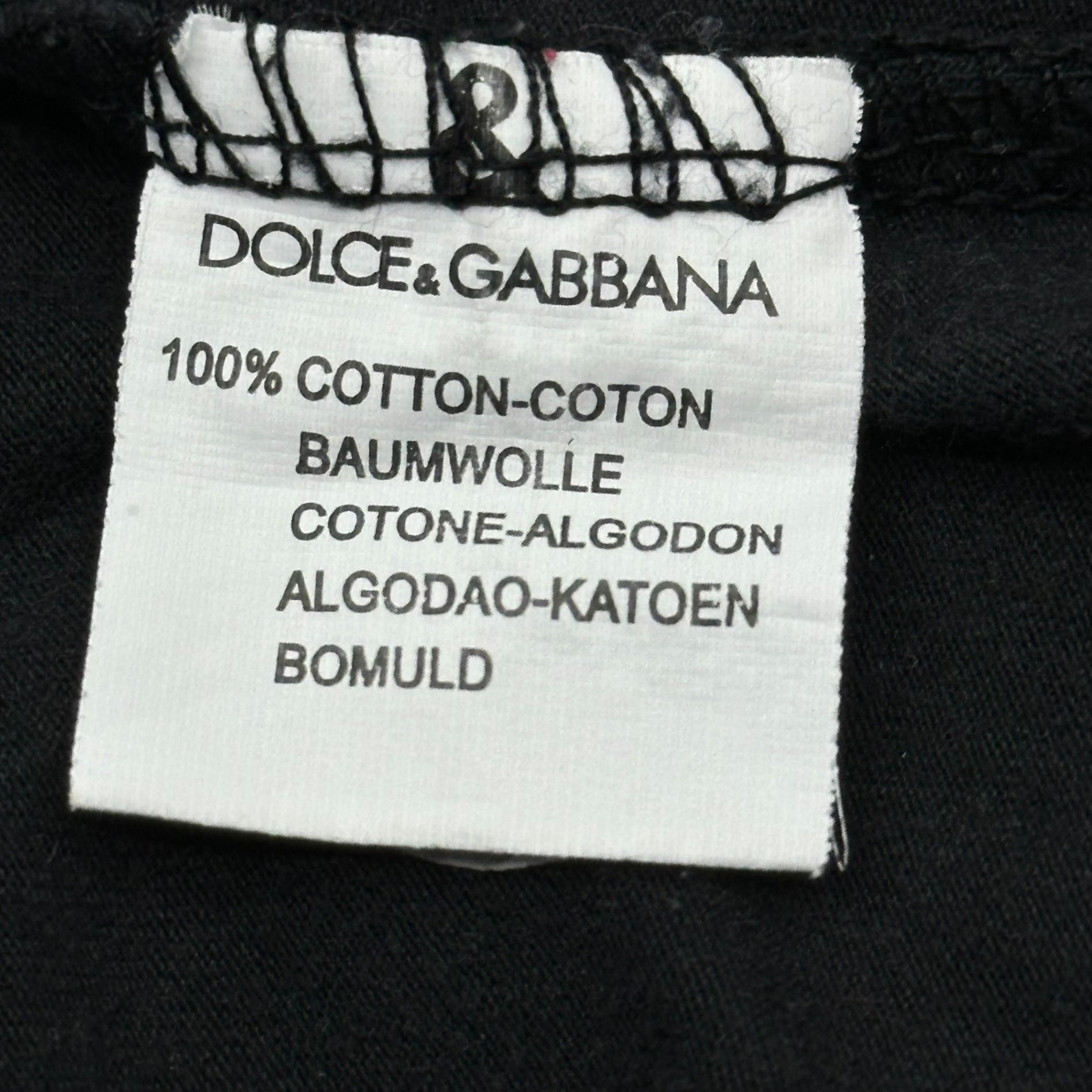 D&G(ディー&ジードルガバドルチェ&ガッバーナ) Logo Stretch Long Sleeve Cut and Sewn ロゴ ストレッチ 長袖 カットソー L ブラック 国内代理店タグ無