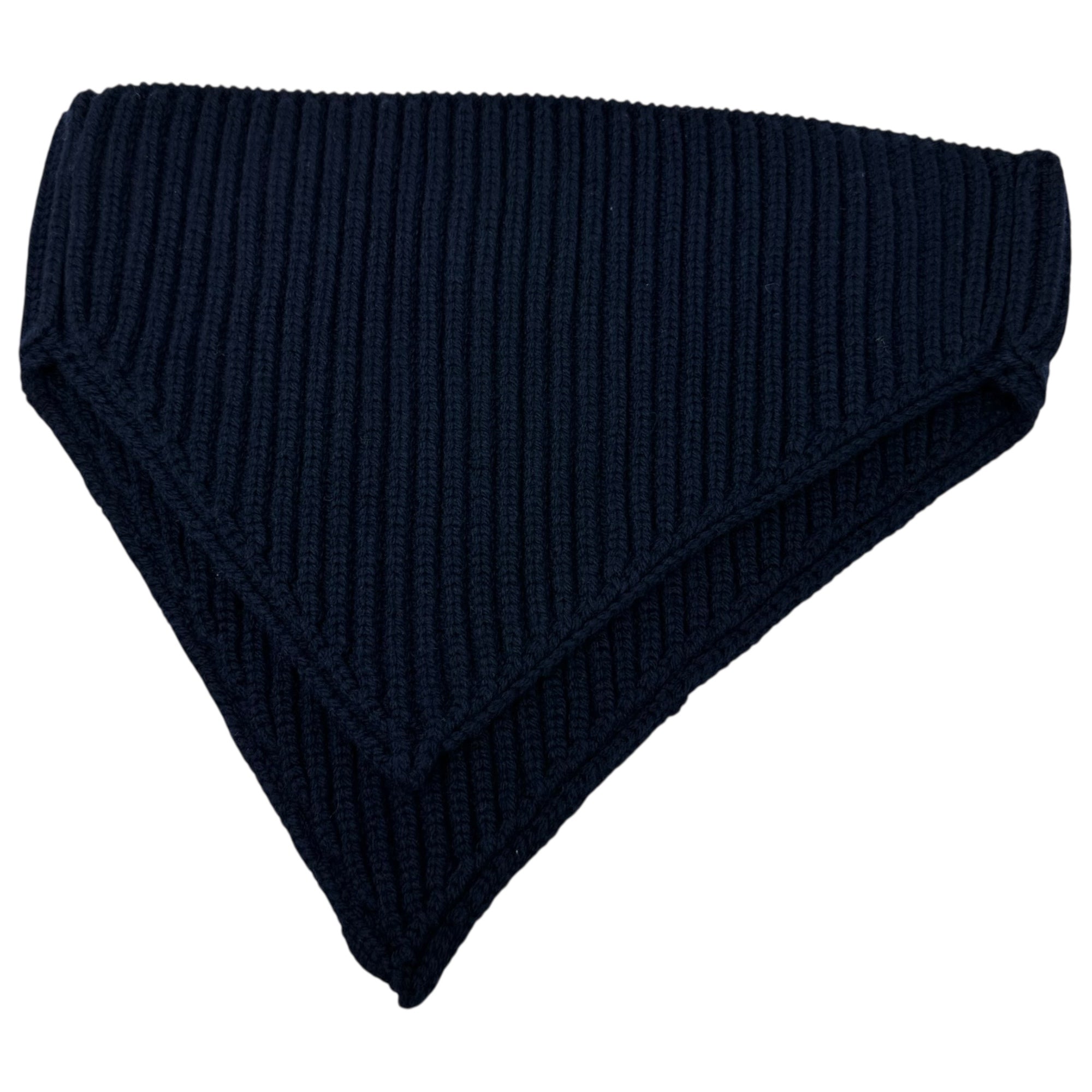 JIL SANDER(ジルサンダー) 23AW FOULARD Neck Warmer フラール ニット ハイネック ネック ウォーマー J22ZZ0104 つけ襟 U ネイビー