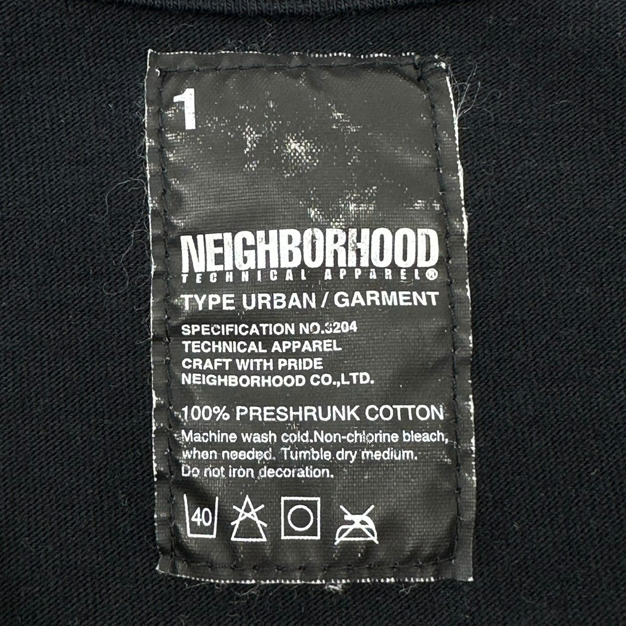 NEIGHBORHOOD × FRAGMENT DESIGN(ネイバーフッド×フラグメントデザイン) 00's patch print T-shirt ワッペンプリント Tシャツ 1(S程度) ブラック