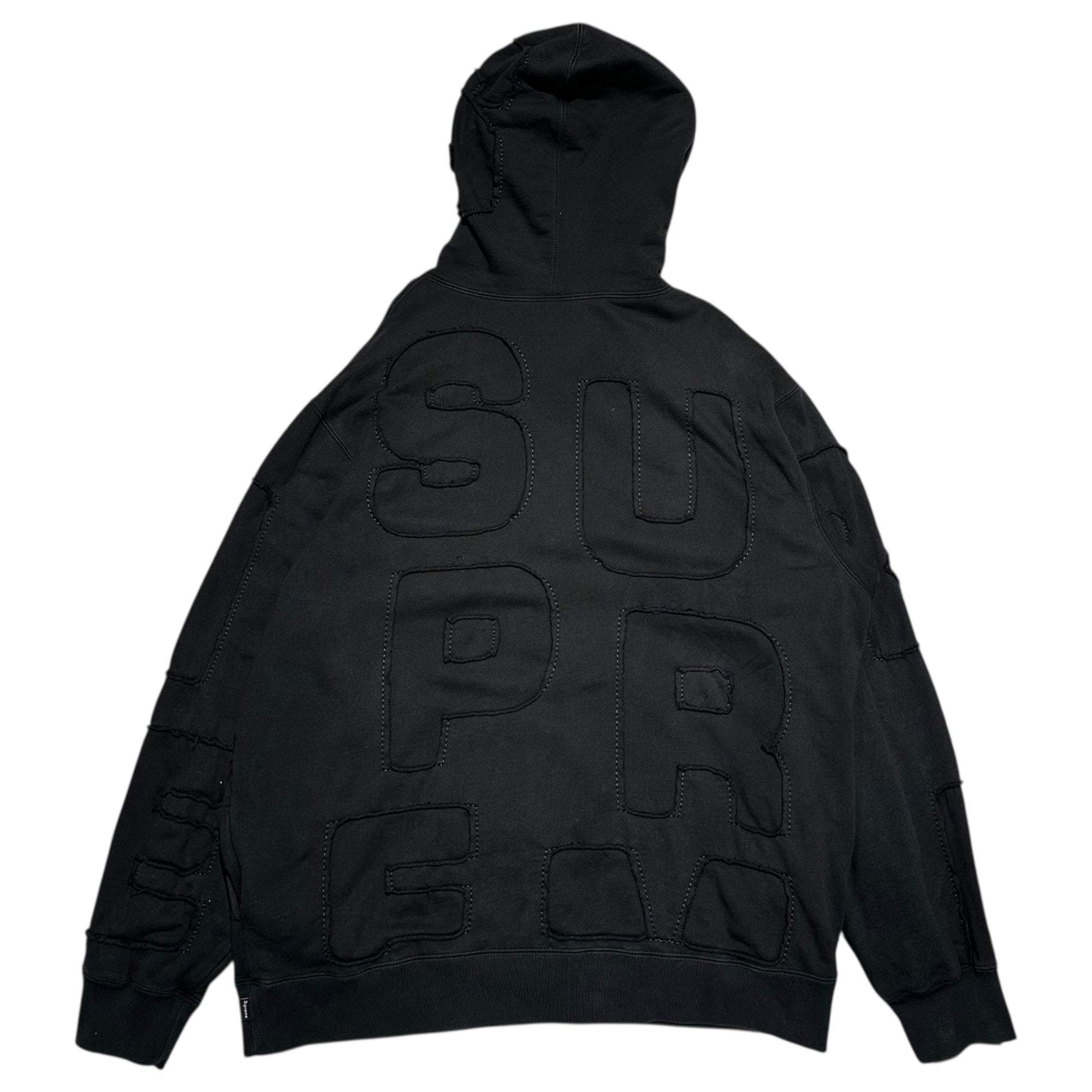 SUPREME(シュプリーム) 20SS Cutout Letters Hooded Sweatshirt カットアウト レターズ プルオーバー パーカー L ブラック