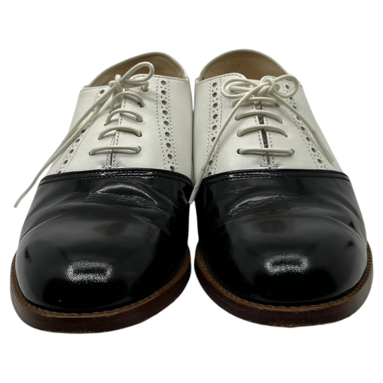 Pelleterno(ペレテルノ) bicolor lace-up shoes バイカラー レースアップ シューズ 39(24.5cm程度) ホワイト×ブラック