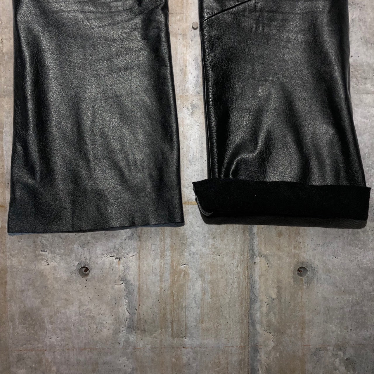 RALPH LAUREN(ラルフローレン) 90'sレザーパンツ 10(メンズLサイズ程度) ブラック