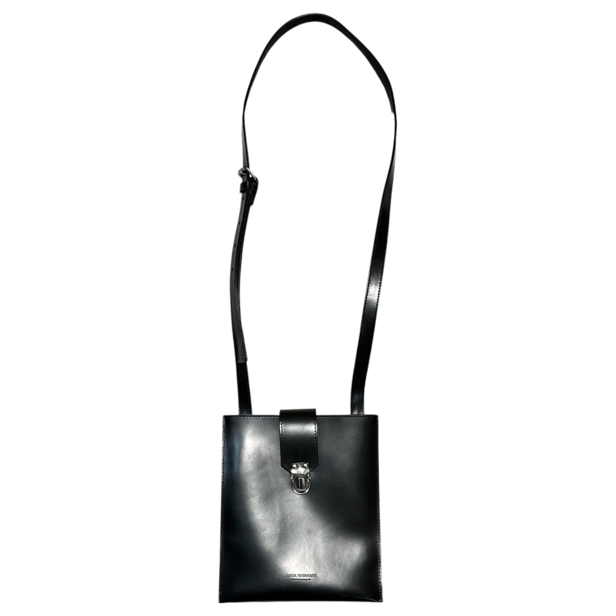 COMME des GARCONS JUNYA WATANABE(コムデギャルソンジュンヤワタナベ) Buckle-Closure Steer Leather Triple-Strap Shoulder Bag バックル ステアレザー 3連 ショルダー バッグ JD-K205 ブラック