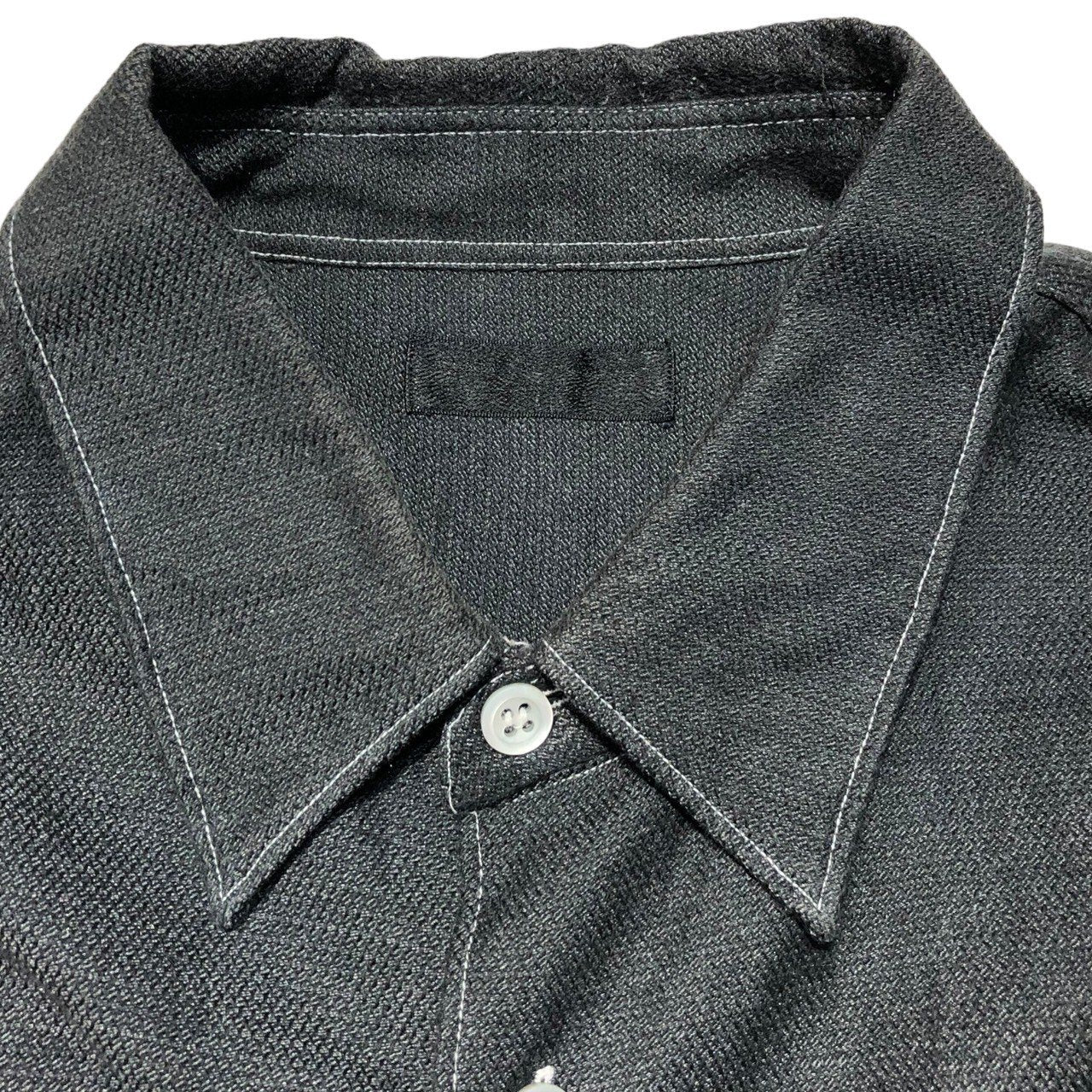 COMME des GARCONS HOMME PLUS(コムデギャルソン オムプリュス) 90's後染めホワイトステッチオーバーサイズシャツ PB-050640 SIZE:表記無し(XL程度) ブラック AD1992