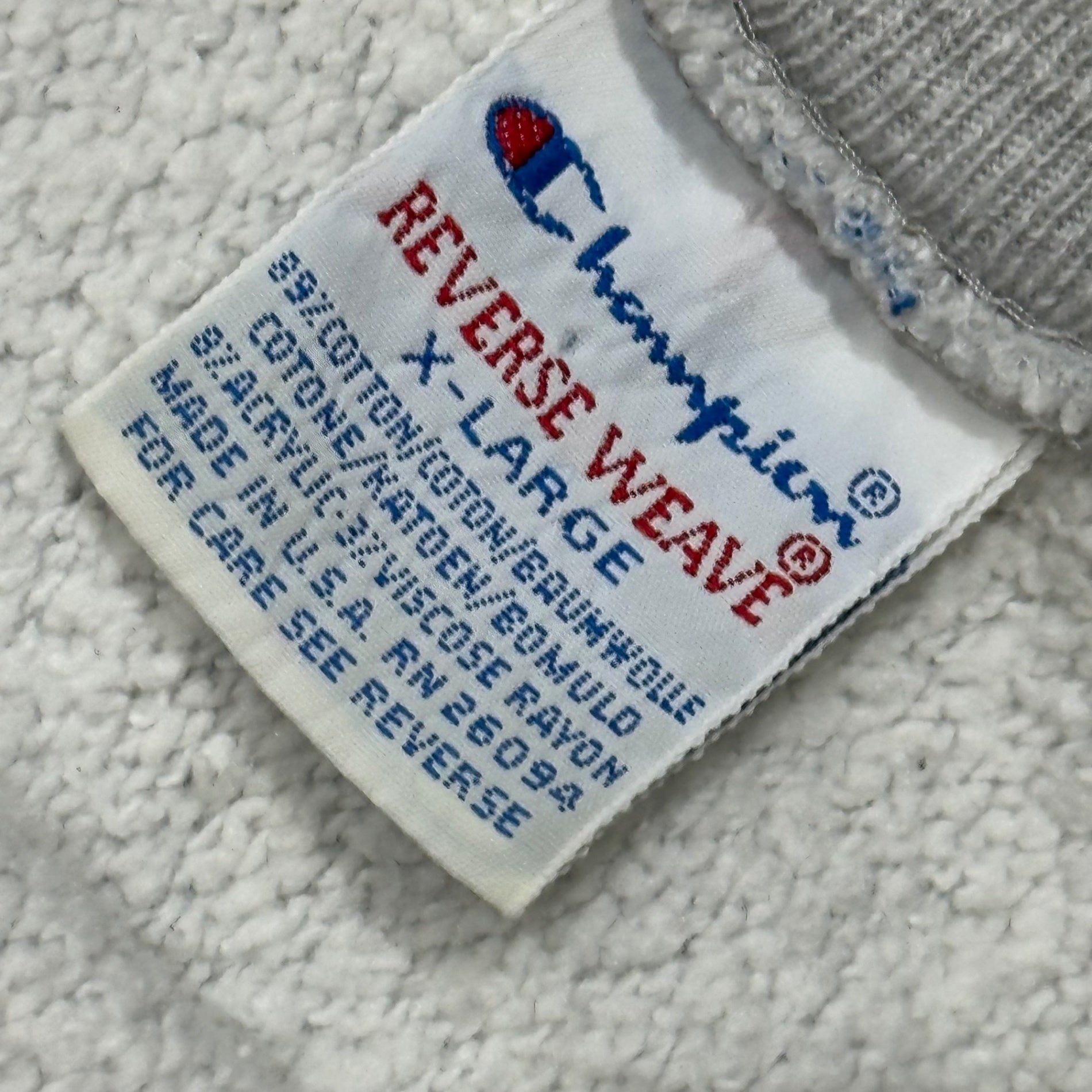 Champion(チャンピオン) 1990's REVERSE WEAVE SWEAT リバースウィーブ スウェット XL ライトグレー 90年代 無地 ヴィンテージ 刺繍タグ
