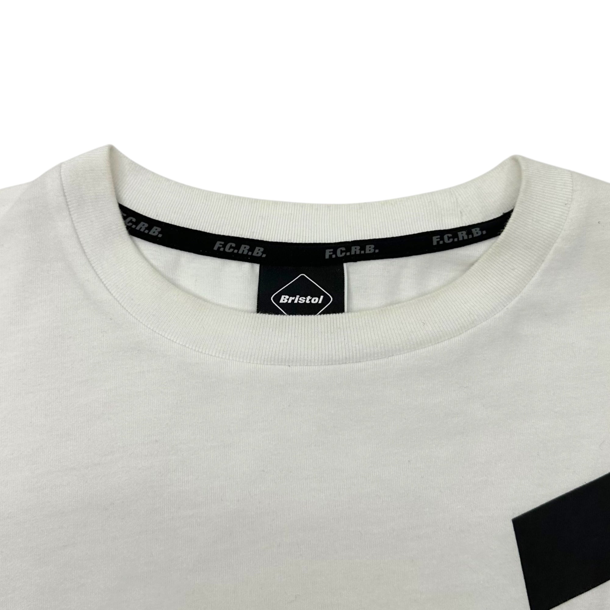 F.C.Real Bristol FCRB(エフシーレアルブリストル) S/S RELAX FIT BIG BRIS LOGO リラックス フィット ロゴ プリント 半袖 Tシャツ FCRB-220062 M ホワイト×ブラック