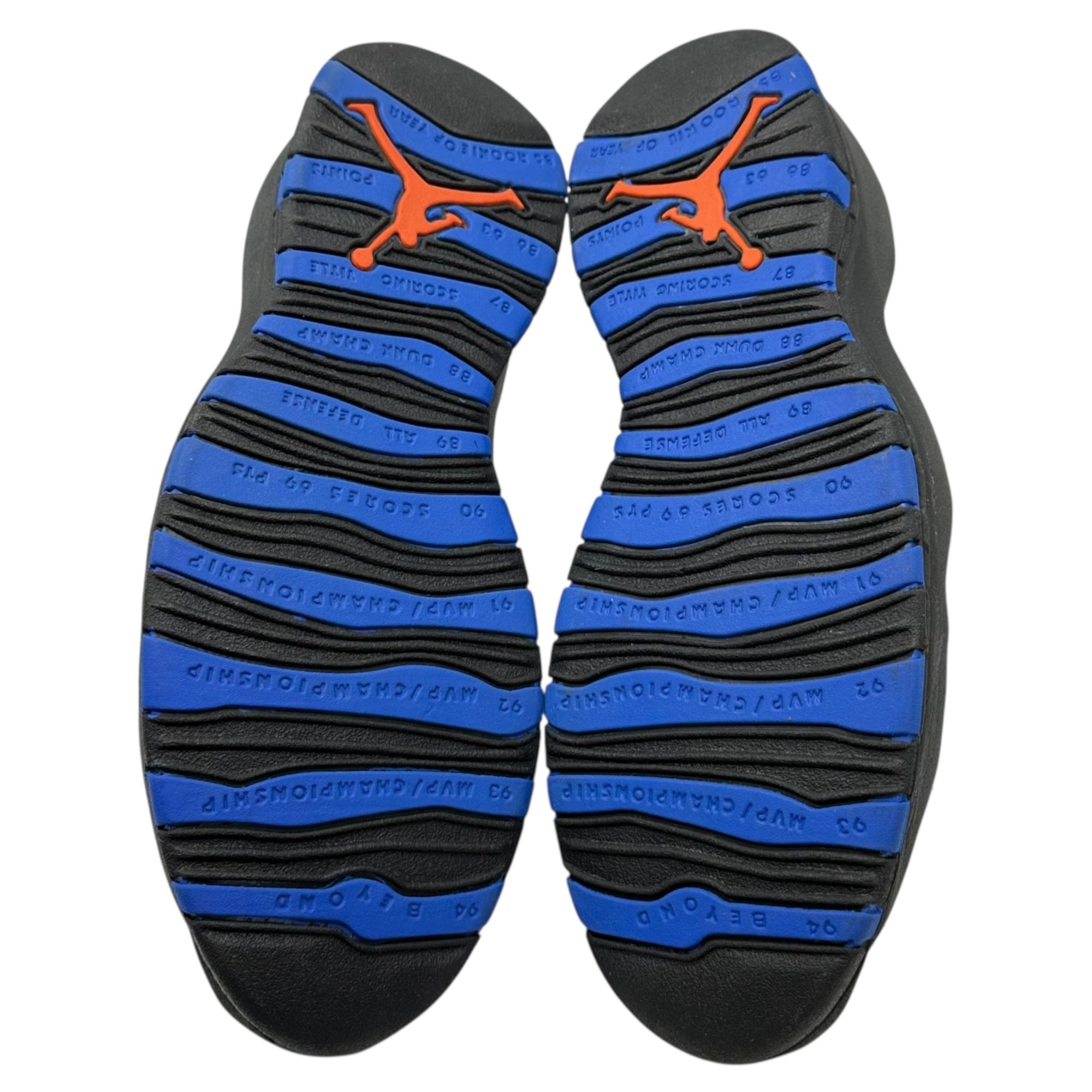 NIKE(ナイキ) 1995 AIR JORDAN 10 OG NEW YORK KNICKS オリジナル エアジョーダン 10 ニューヨーク ニックス 130209-103 27cm ホワイト×ブラック×ブルー 90's 90年代 ヴィンテージ ハイカット スニーカー 箱付