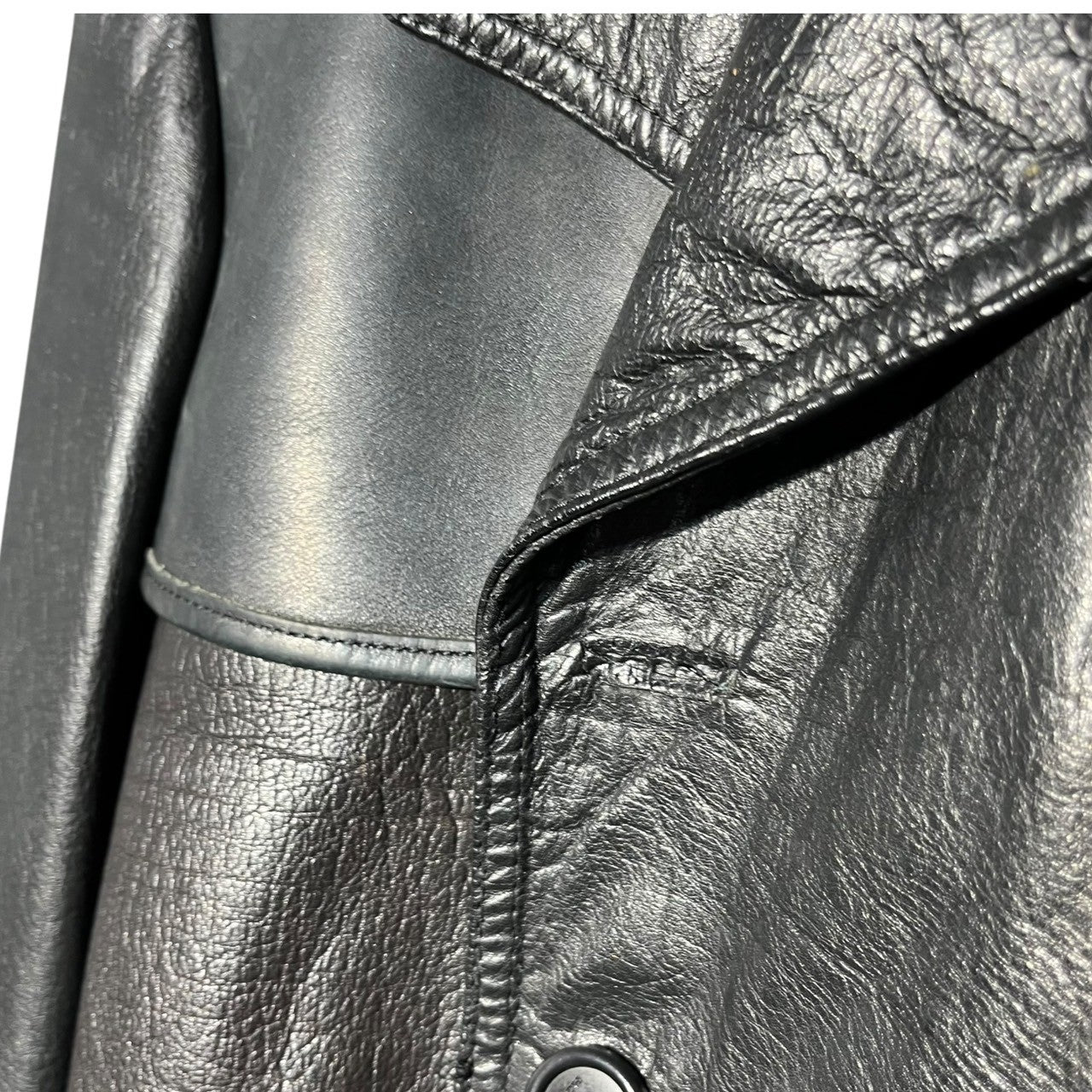 COACH(コーチ) 22AW OLD COACH BAG Reconstructed Leather Trench Coat オールド コーチ バッグ 再構築 レザー トレンチ コート 00000-000 M~L ブラック ヴィンテージレザー解体再構築品 一点物 ランウェイ着用 モデル リメイク