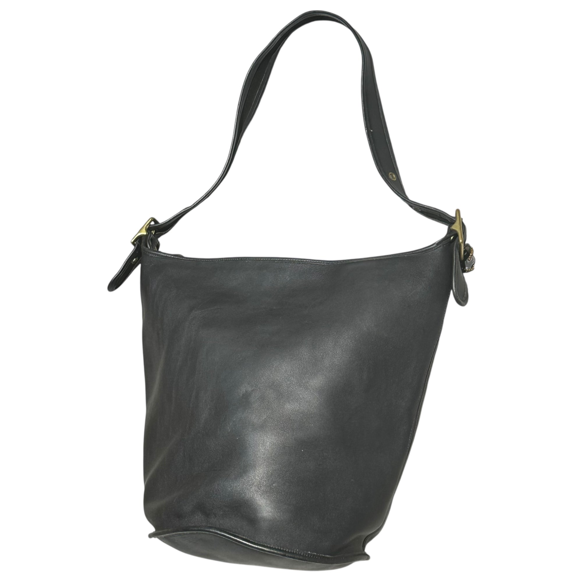COACH(コーチ) Bucket-Style Leather Large Shoulder Bag バケツ型 レザー ビッグ ショルダー バッグ 9085 ブラック OLD オールド
