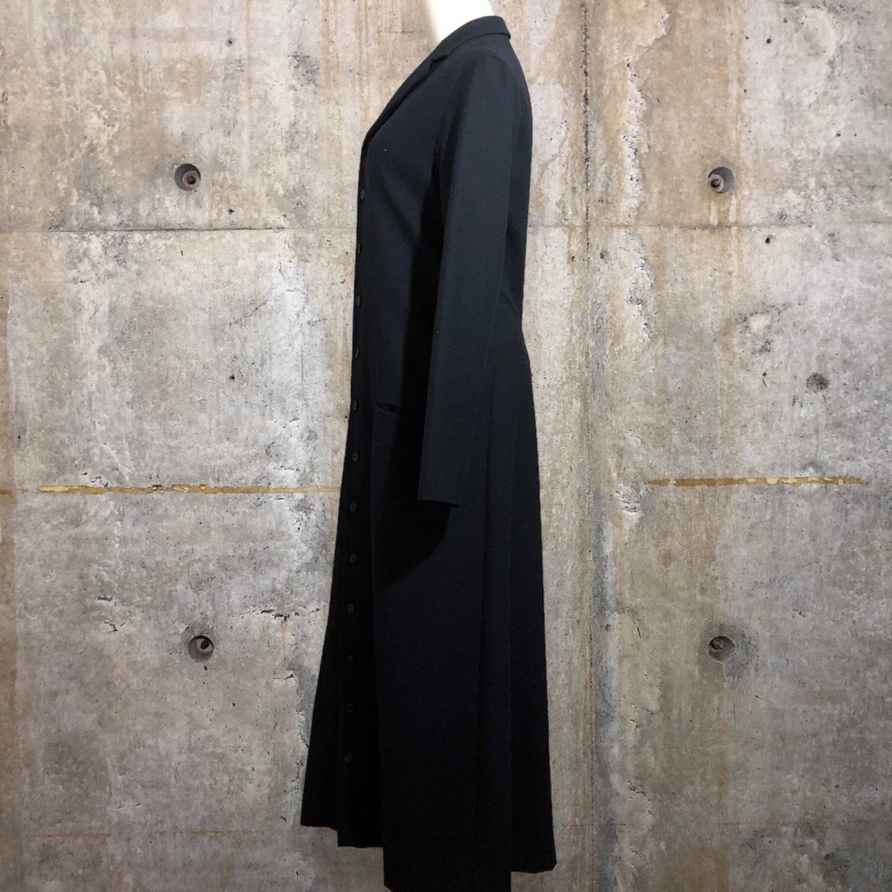 Y'S(ワイズ) ウールギャバジンmany buttonワンピース YN-D01-154 SIZE 2(M) ブラック