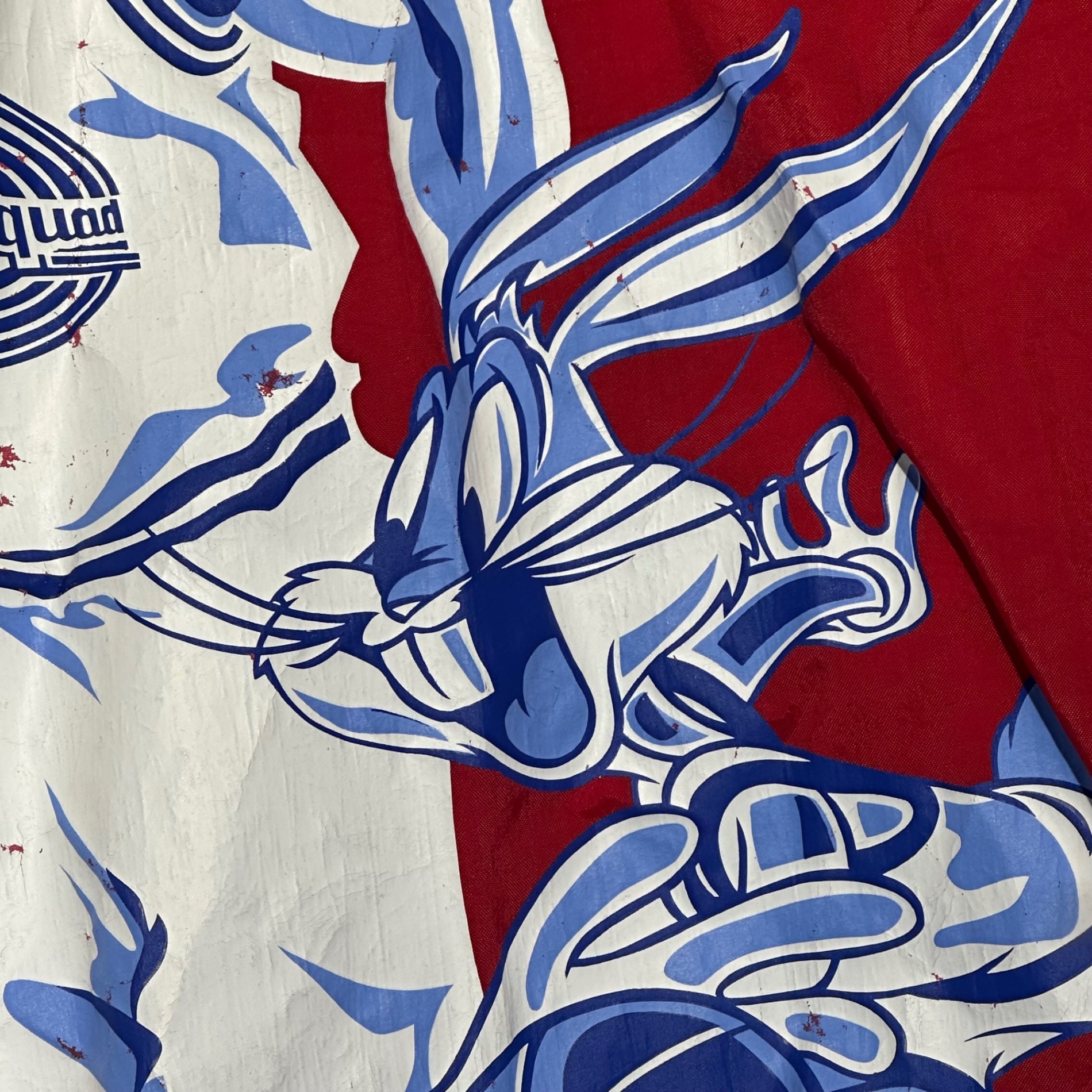 WARNER BROS(ワーナーブラザース) 1996 ”SPACE JAM” JORDAN NYLON JACKET スペース ジャム ジョーダン ナイロン ジャケット L ホワイト×ブルー 90's 90年代 ヴィンテージ 映画