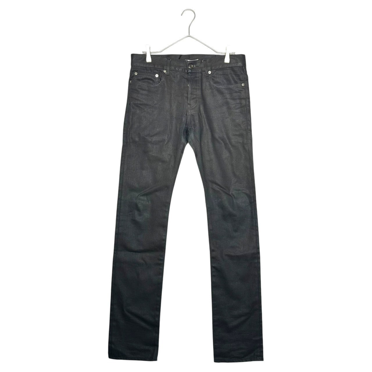 SAINT LAURENT(サンローラン) 12SS by HEDI SLIMANE BLACK TREATMENT COATED エディスリマン期 ブラック トリートメント コーティング スキニー デニム パンツ 315391 YU078 30 ブラック