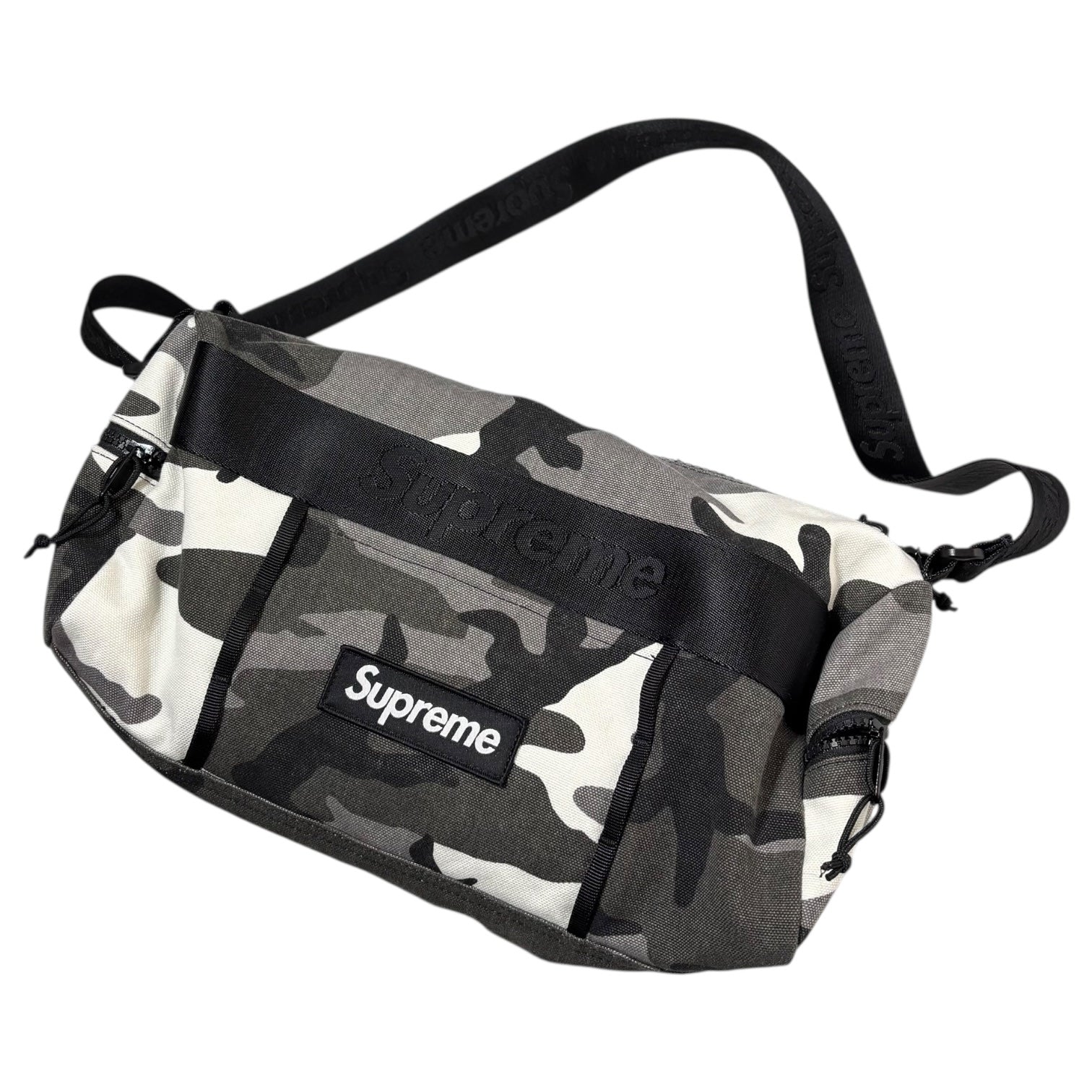 SUPREME(シュプリーム) 25SS Utility Bag Snow Camo ユーティリティ バッグ スノーカモ ショルダーバッグ グレー×ブラック