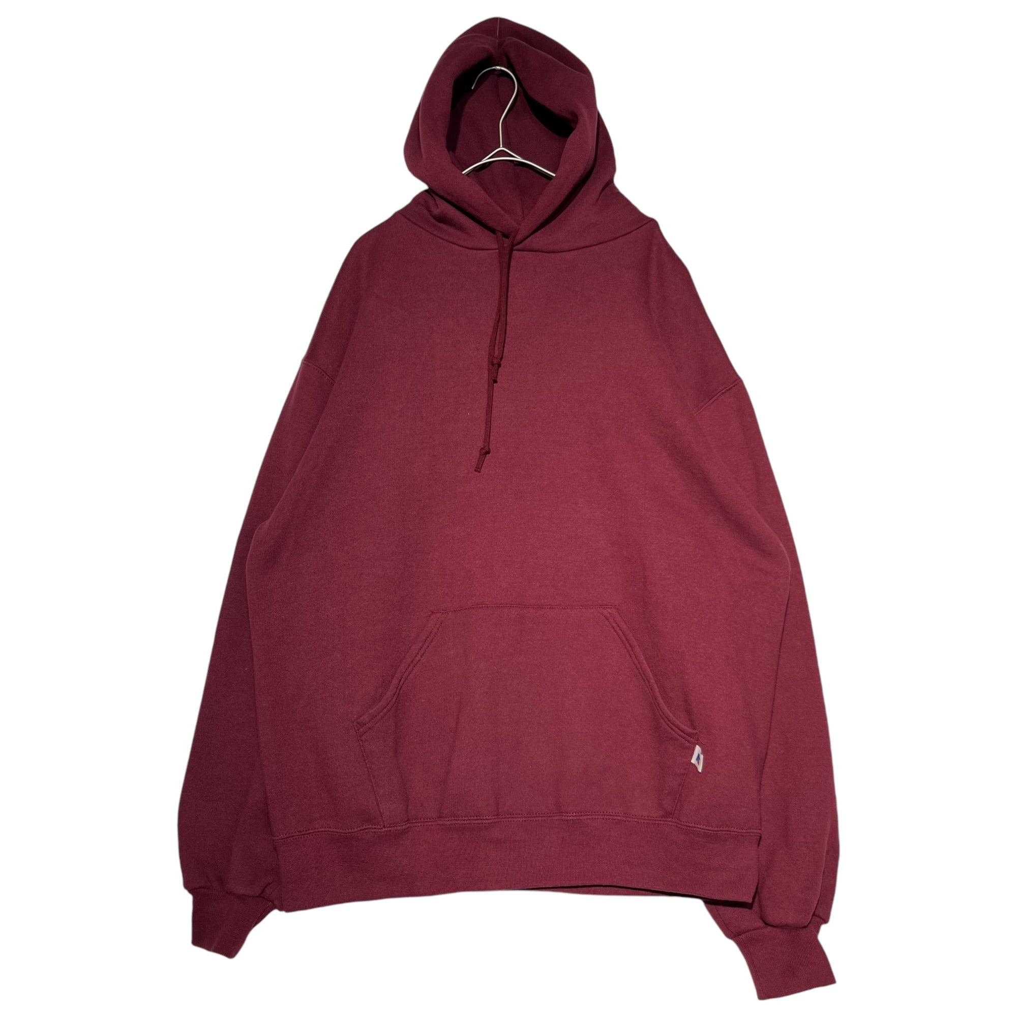 RUSSELL ATHLETIC(ラッセルアスレチック) 90's PULLOVER HOODY 90年代 プルオーバー フーディ パーカー L バーガンディ トリコ刺繍タグ