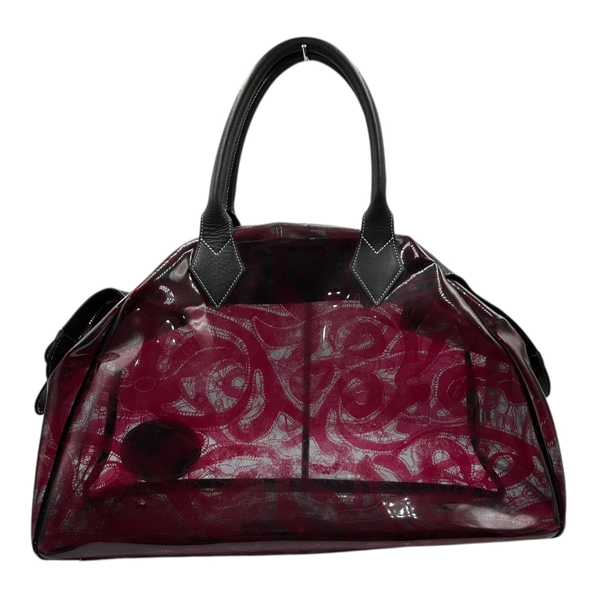 Vivienne Westwood(ヴィヴィアンウエストウッド) Yasmine Bag - Clear Graphics ヤスミン ハンド バッグ クリア グラフィック レッド×ブラック オーブ ロゴ
