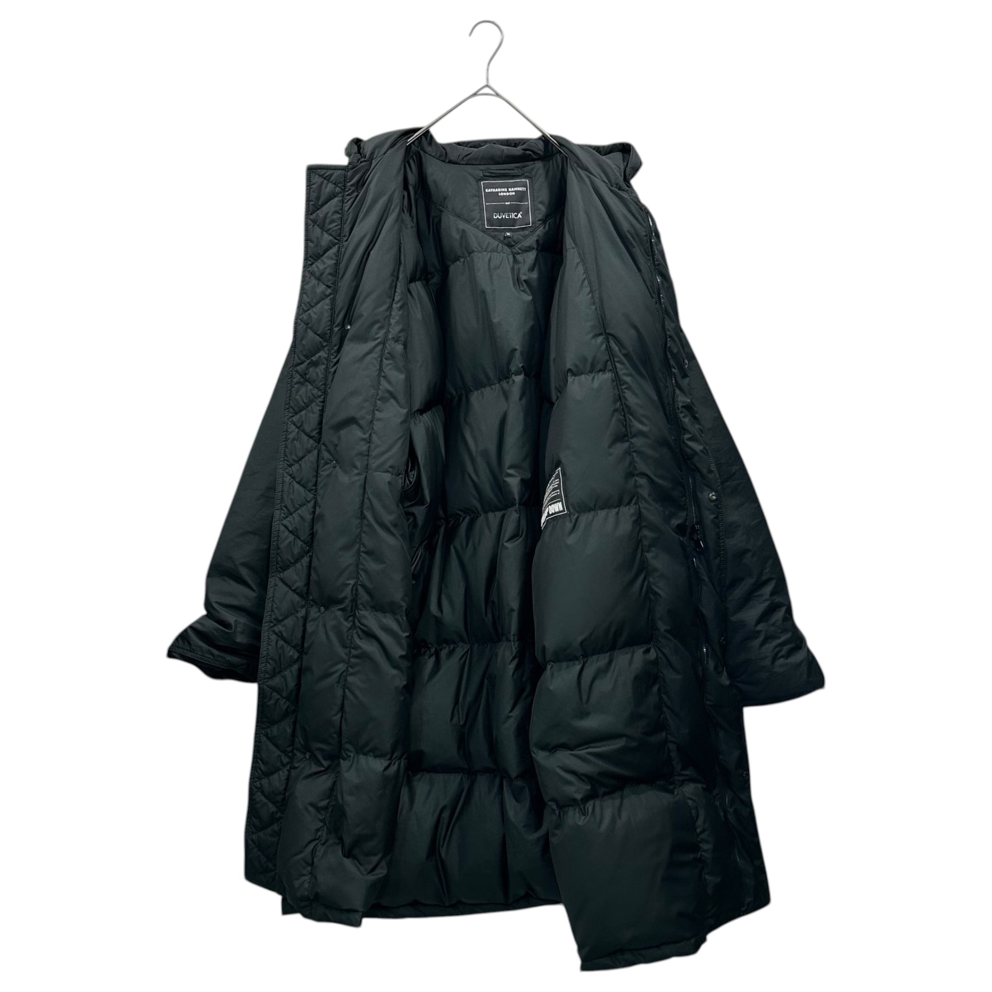 KATHARINE HAMNETT × DUVETICA(キャサリンハムネット × デュベティカ) Hooded Down Mods Coat フーデッド ダウン モッズコート KH-5 M ブラック 2018AW コラボモデル