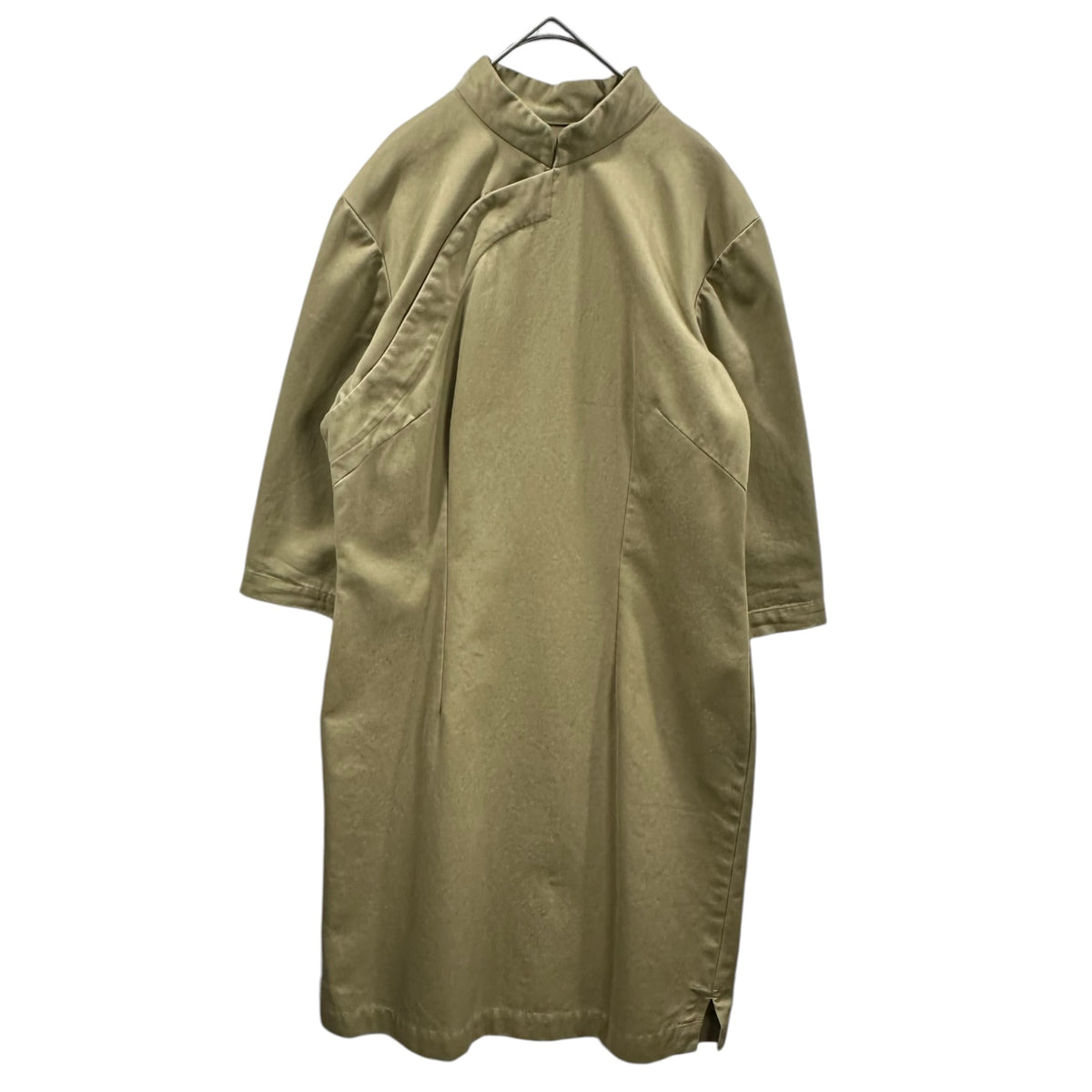 robe de chambre COMME des GARCONS(ローブドシャンブルコムデギャルソン) 2000's Asymmetrical stand-collar dress 変形 スタンドカラー 半袖 ワンピース RU-O001 L ベージュ AD2003