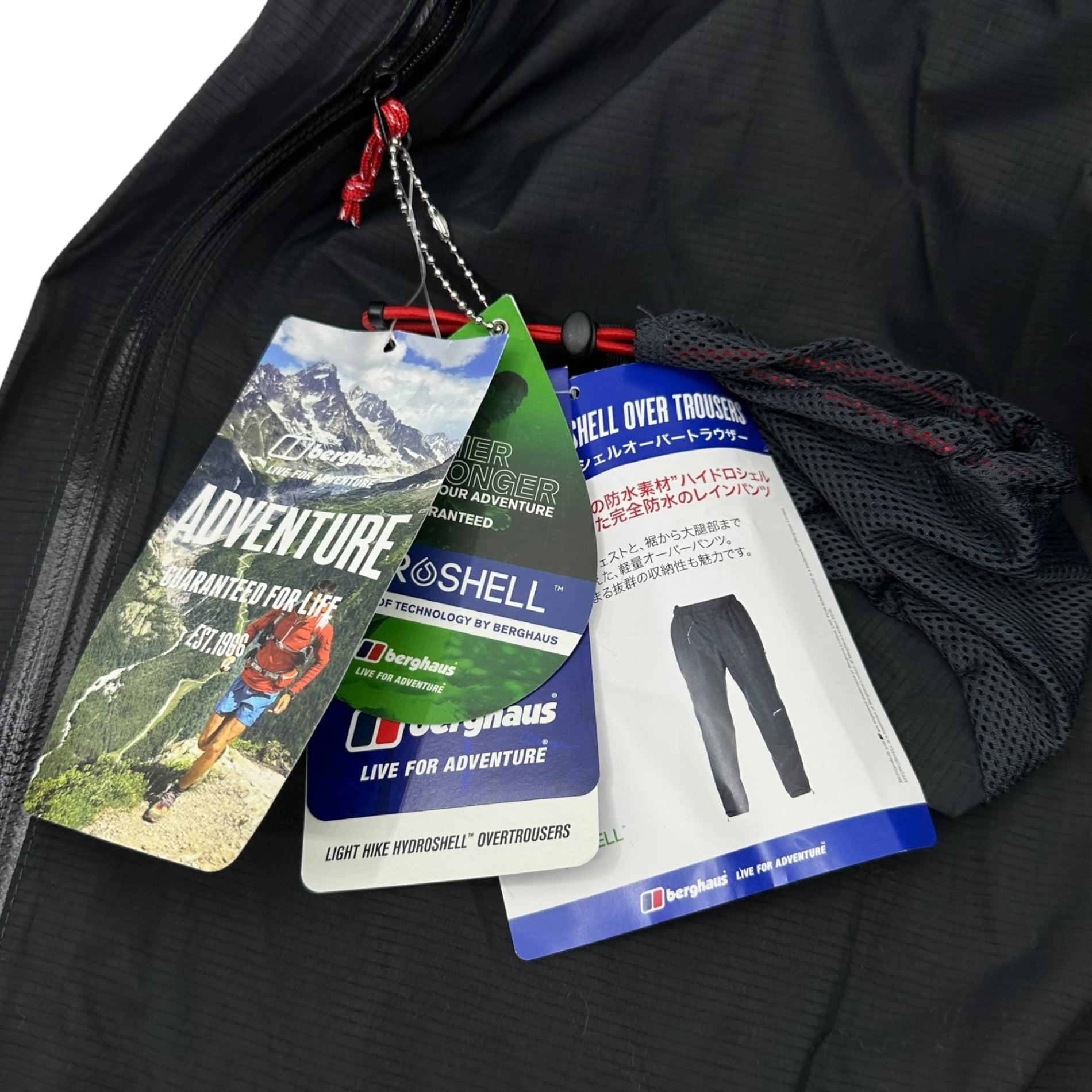 berghaus(バーグハウス) LT HIKE HS OVRTRS AM レイン ナイロン パンツ 21535 XL ブラック