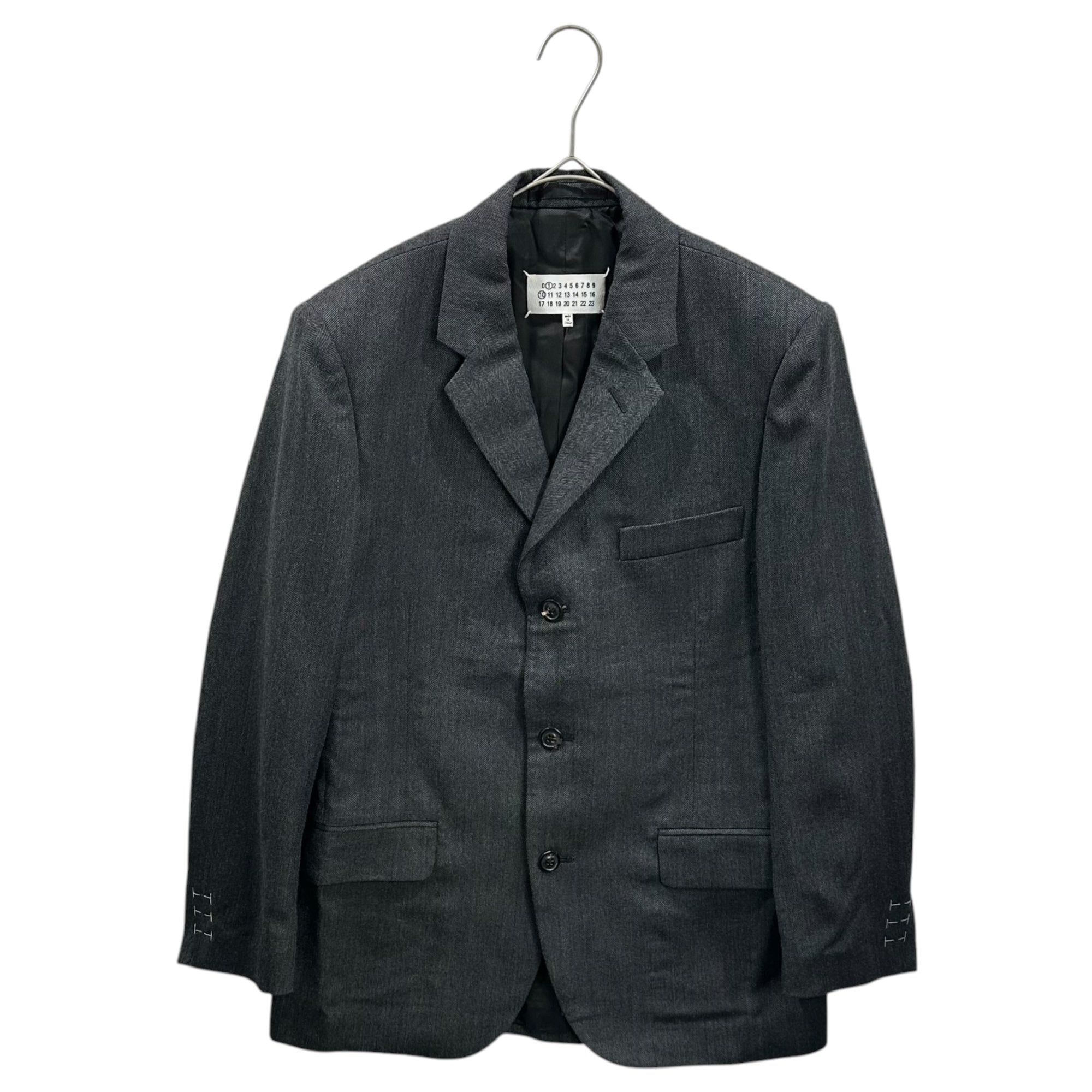 MAISON MARGIELA(メゾンマルジェラ) 22AW 3B Herringbone Wool Suit Setup ヘリンボーン セットアップ スーツ S50BN0506 46 グレー テーラード ジャケット スラックス