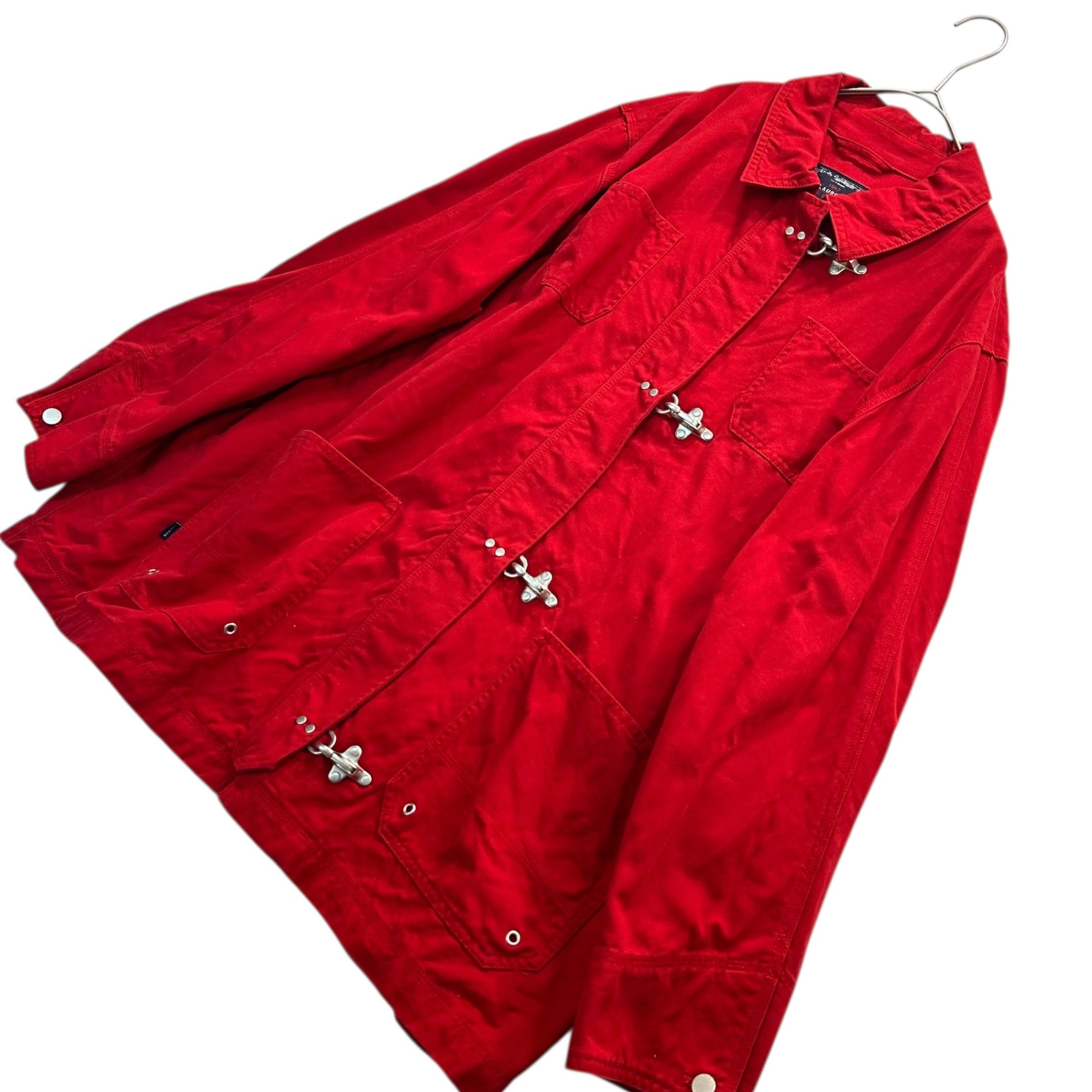 LAUREN RALPH LAUREN(ローレンラルフローレン) 00's Cotton Fireman Jacket コットン ファイヤーマン ジャケット 2X レッド 男性着用可能サイズ