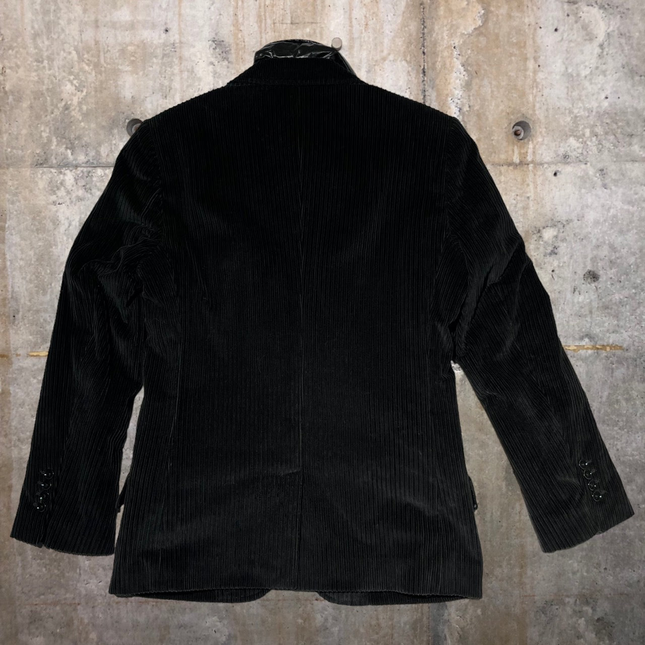 DOLCE&GABBANA(ドルチェ&ガッバーナ ドルガバ) レイヤードコーデュロイジャケット/テーラードジャケット 表記なし(Lサイズ程度) ブラック ドルチェアンドガッバーナ