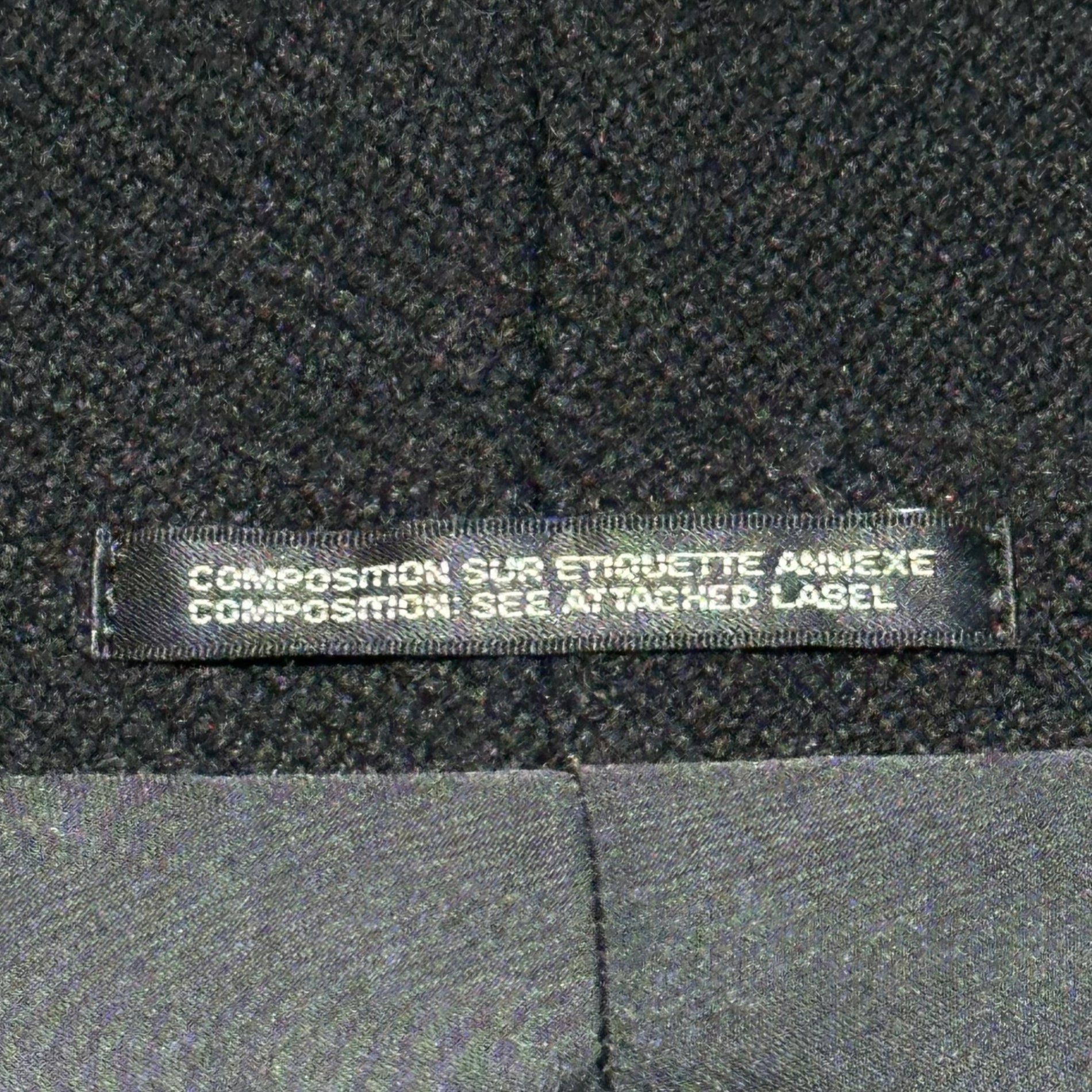 YOHJI YAMAMOTO+NOIR(ヨウジヤマモトプリュスノアール) Kimono-style L/S wool 1B jacket 着物 スタイル 長袖 ウール 1ボタン ジャケット NJ-J11-116 2(M程度) ブラック