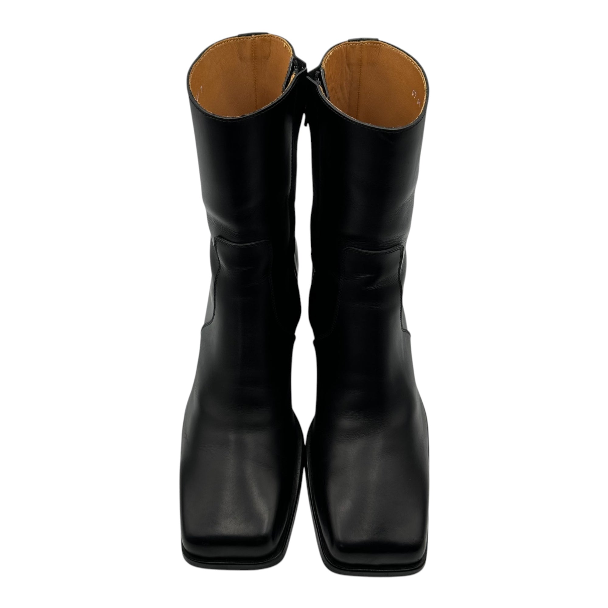 JOHN LAWRENCE SULLIVAN(ジョンローレンスサリバン) Square-toe heeled boots スクエア トゥ ヒール ブーツ ブラック