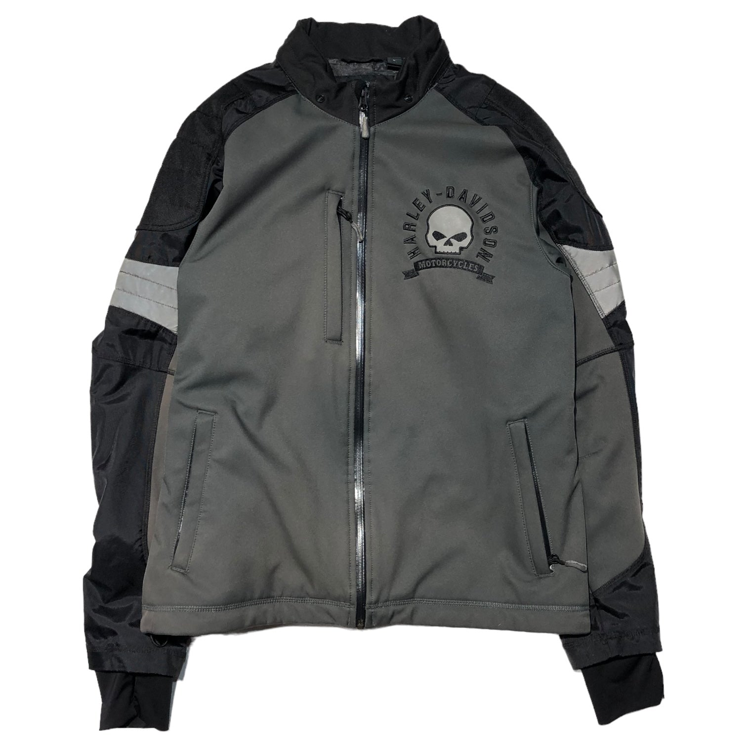 HARLEY DAVIDSON(ハーレーダヴィッドソン) Ridgeway Waterproof Riding Jacket リッジウェイ ウォータープルーフ ライディング ジャケット モーターサイクル 2輪 98110-16VM L グレー×ブラック ライダース バイカー レーシング