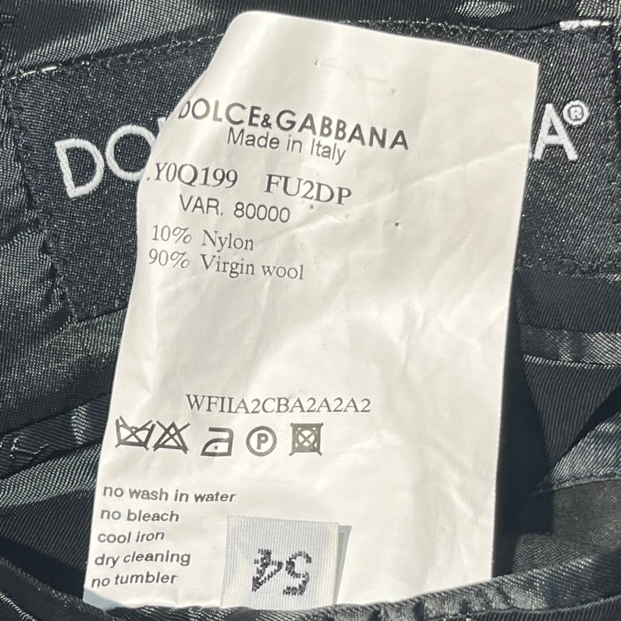 DOLCE&GABBANA(ドルチェ&ガッバーナドルガバ) セットアップジャケット 54(XXLサイズ程度) ブラック