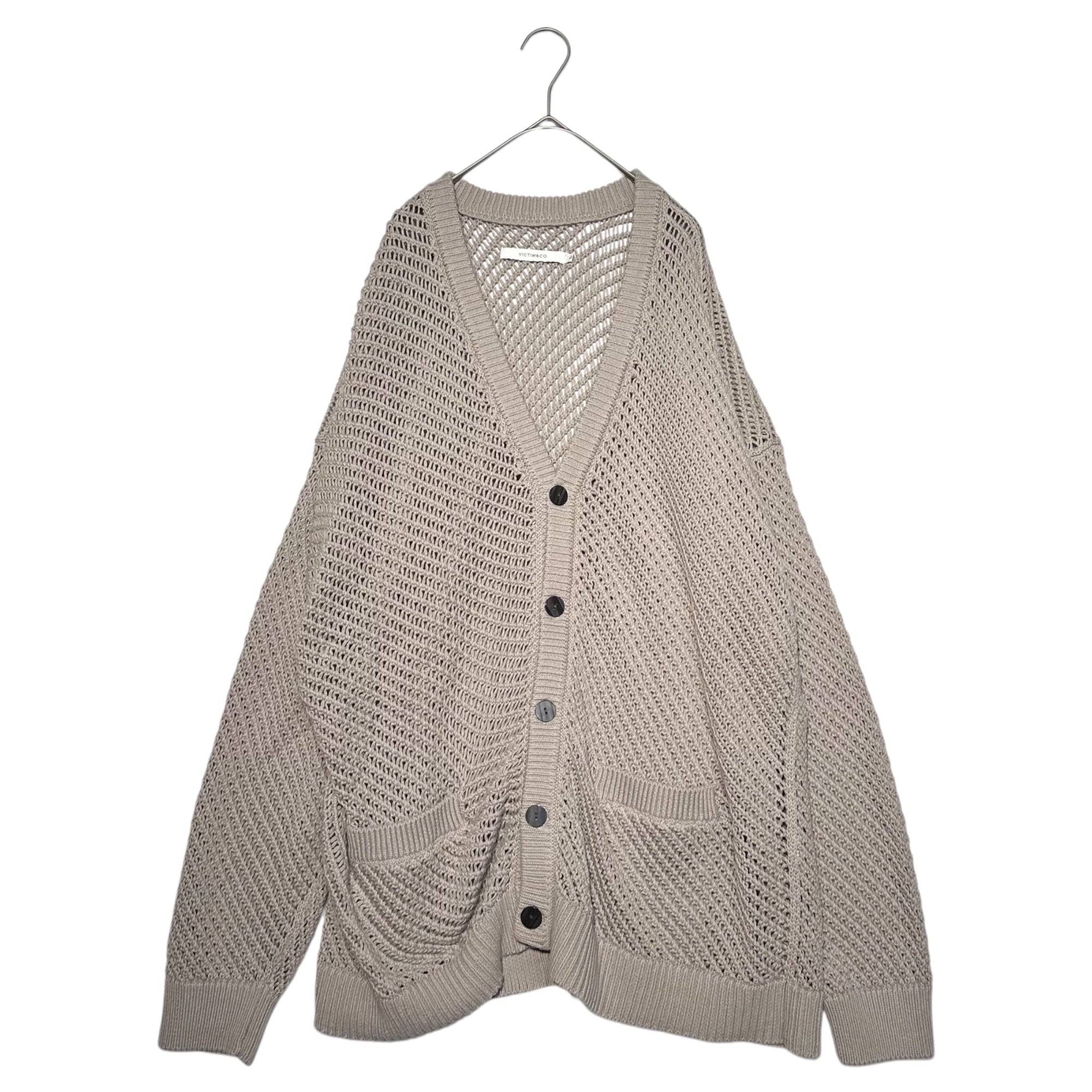 VICTIM(ヴィクティム) 24SS SUMMER CARDIGAN サマー カーディガン 透け 編み VTM-24-K-002 L ライトパープル