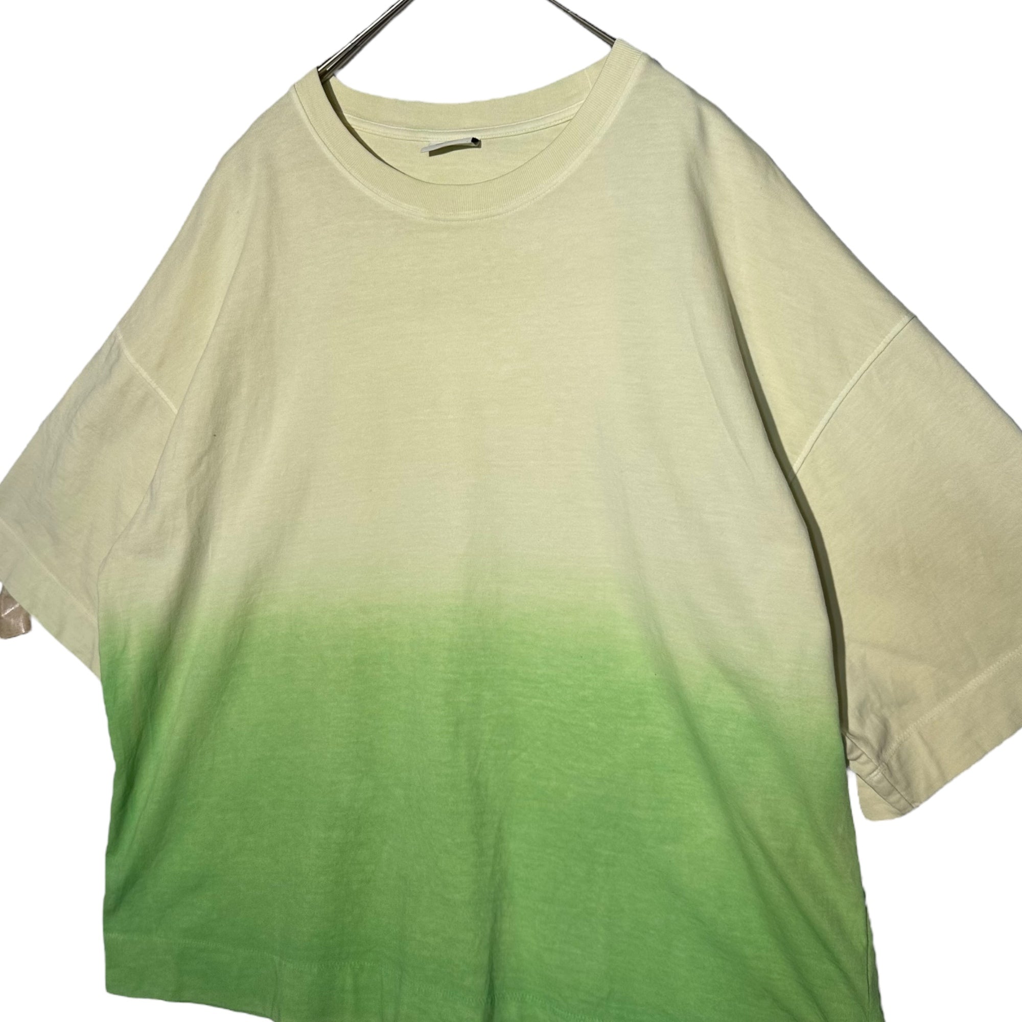 DRIES VAN NOTEN(ドリスヴァンノッテン) 23SS Harvey Gradient Big Size T-Shirt ハーヴィー グラデーション ビッグサイズ Tシャツ 011174-6625 XS(実寸XL程度) イエロー×グリーン 国内代理店タグ無し(セレクトショップ購入品)