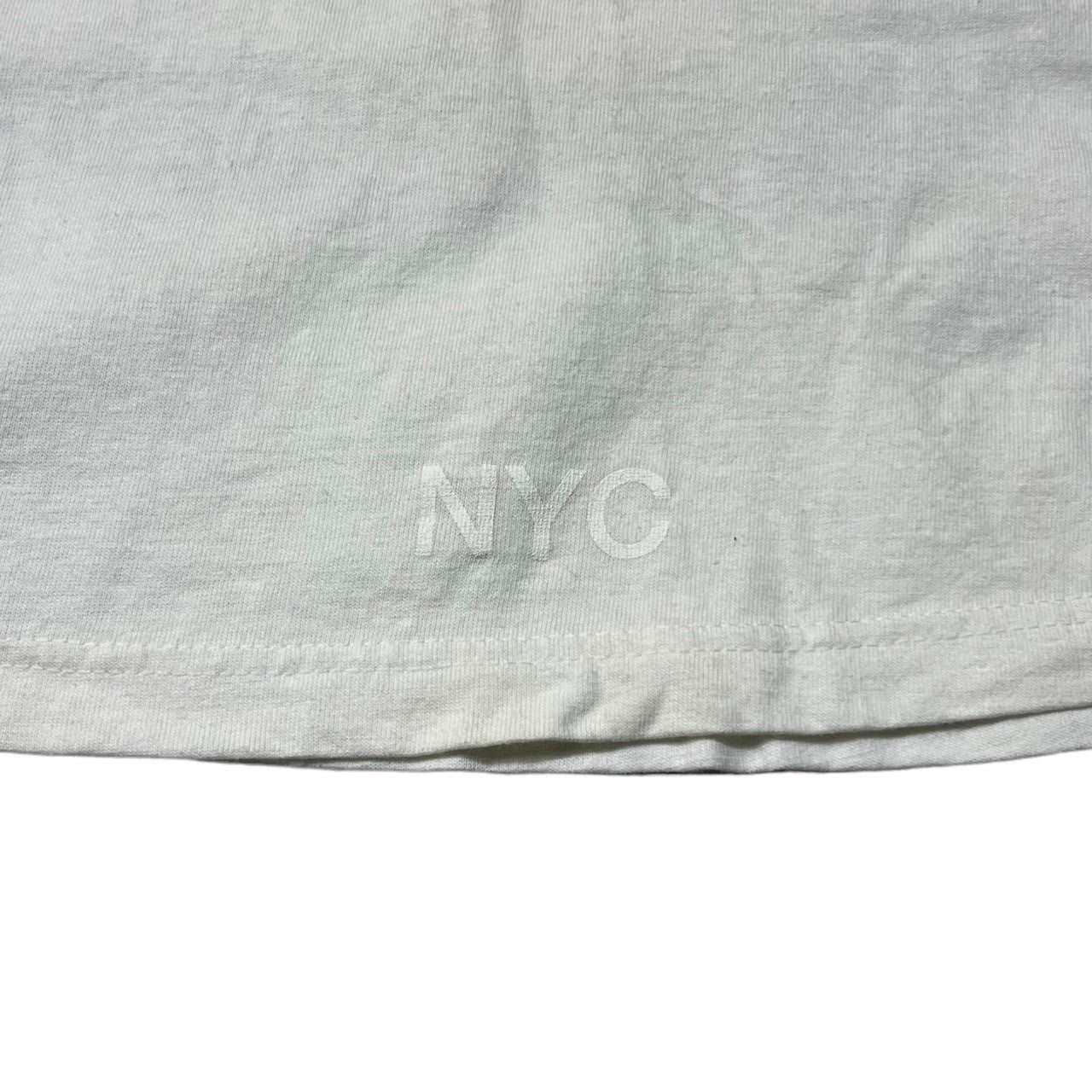 STUSSY(ステューシー) 90’s~00's landscape painting with cars 車 景色 Tシャツ 紺タグ SIZE M ホワイト×ブラック 90~00年代 OLD STUSSY