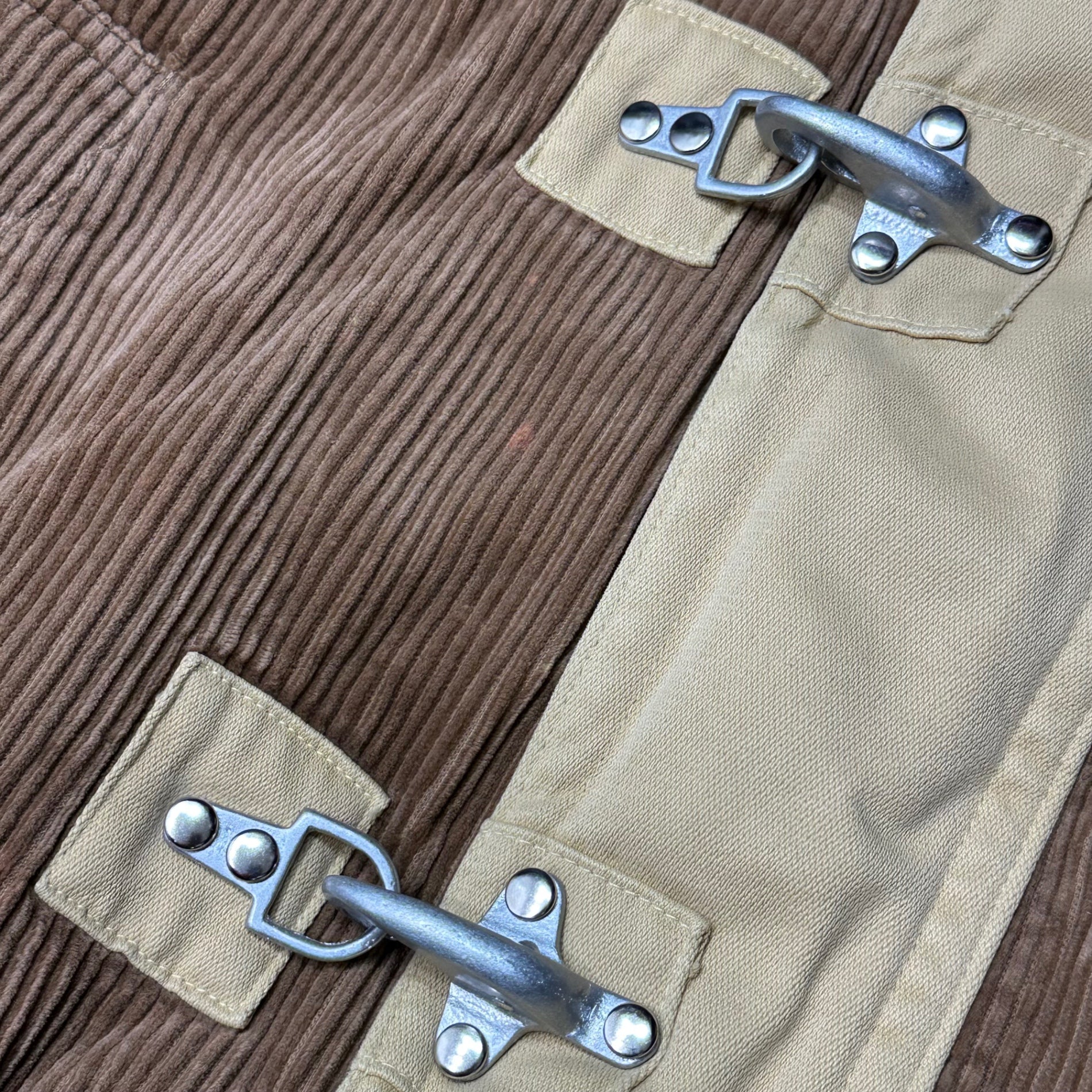 LOUIS FERAUD(ルイフェロー) 90's Archive corduroy Fireman Jacket アーカイブ コーデュロイ 切替 ファイヤーマン ジャケット 表記無(L程度) アイボリー 推定90年代