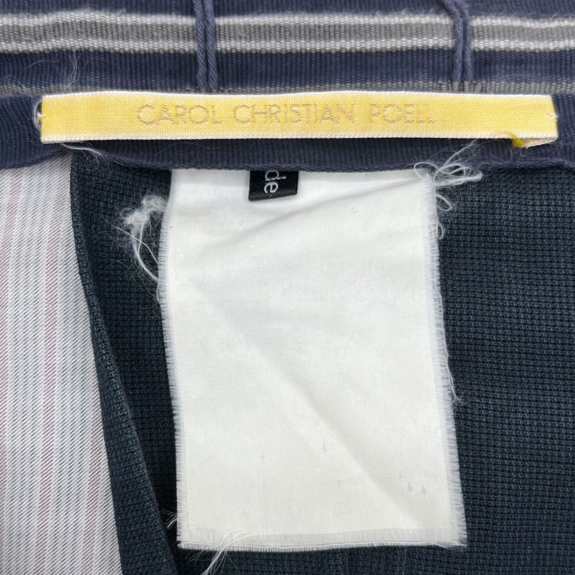 CAROL CHRISTIAN POELL(キャロルクリスチャンポエル) 00's overlock pants オーバーロック パンツ ステッチ 44 チャコールグレー 名作 稀少品