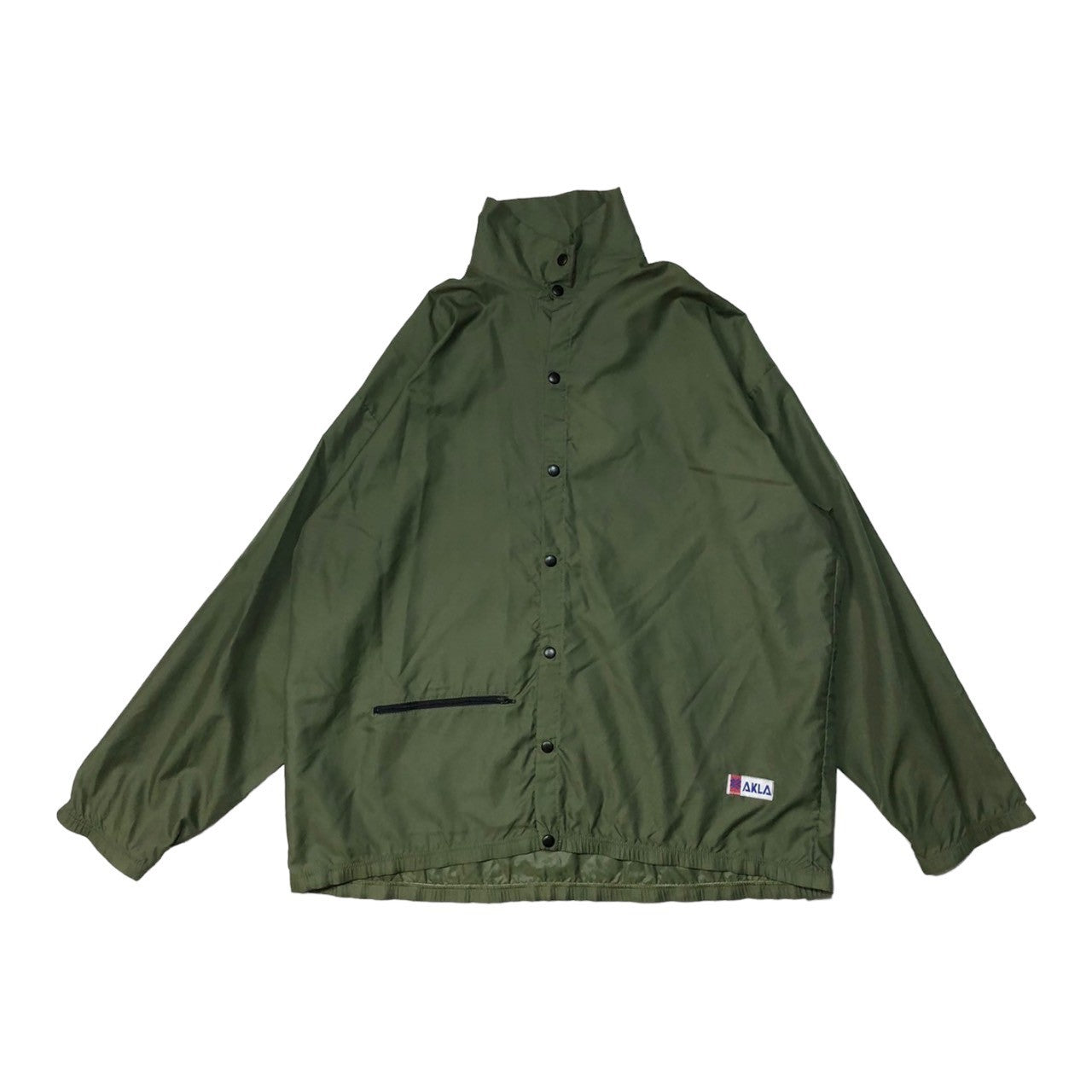 AKLA(アクラ) 90'sハイネックスナップボタンシャツ カーキ M(L程度) ノルウェー製