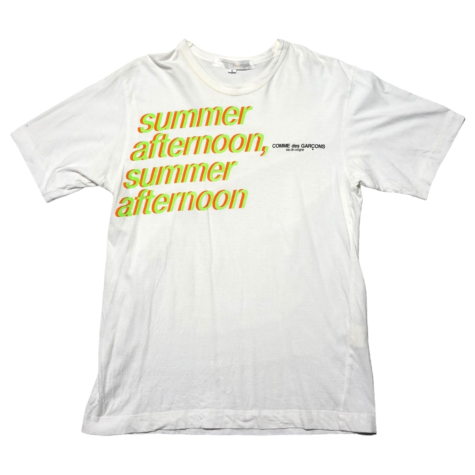 COMME des GARCONS PARFUMS(コムデギャルソンパルファム) summer afternoon logo T-shirt ロゴ Tシャツ S ホワイト