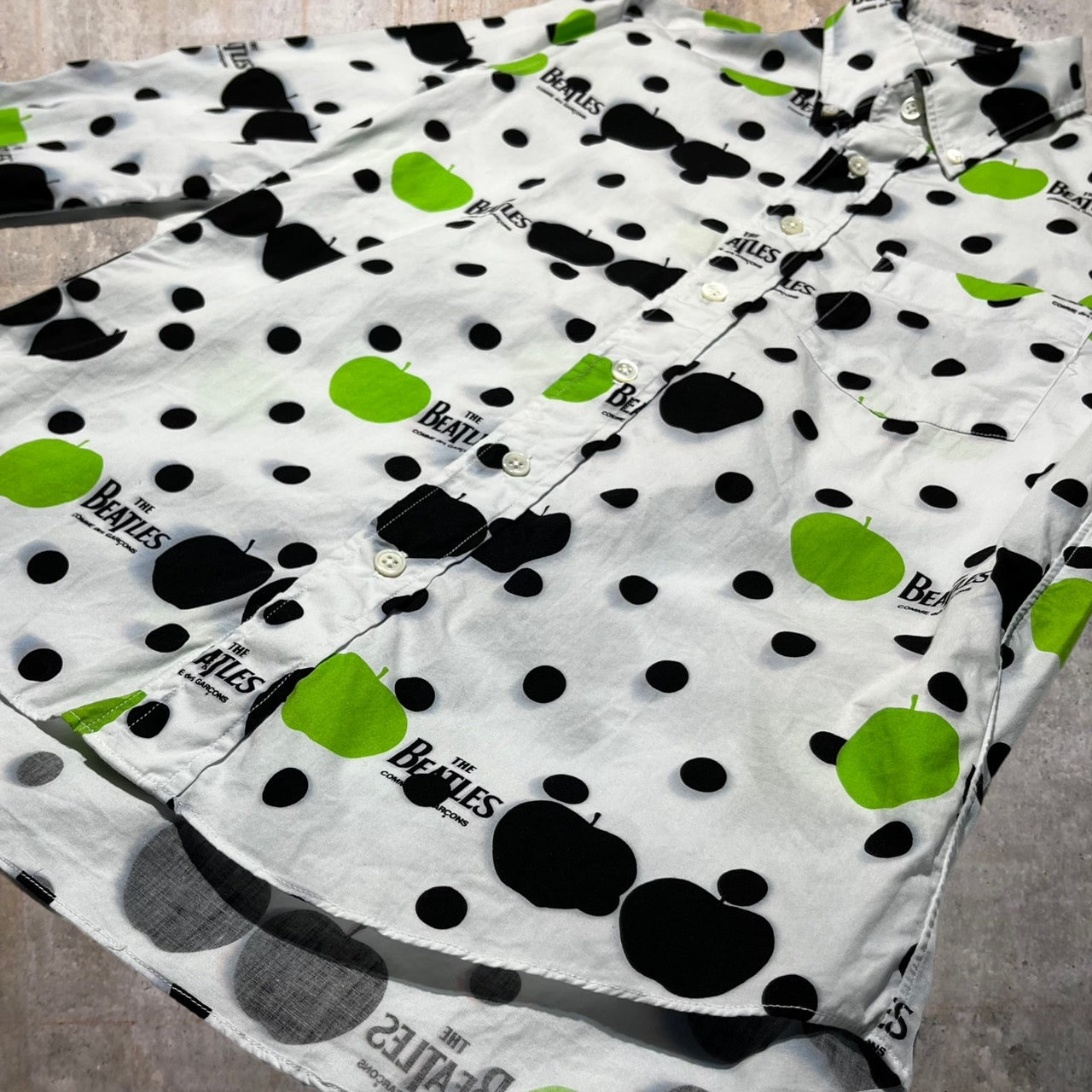 THE BEATLES COMME des GARCONS(ザビートルズコムデギャルソン) 09SSアップルドットシャツ VD-B003 S ホワイト AD2009