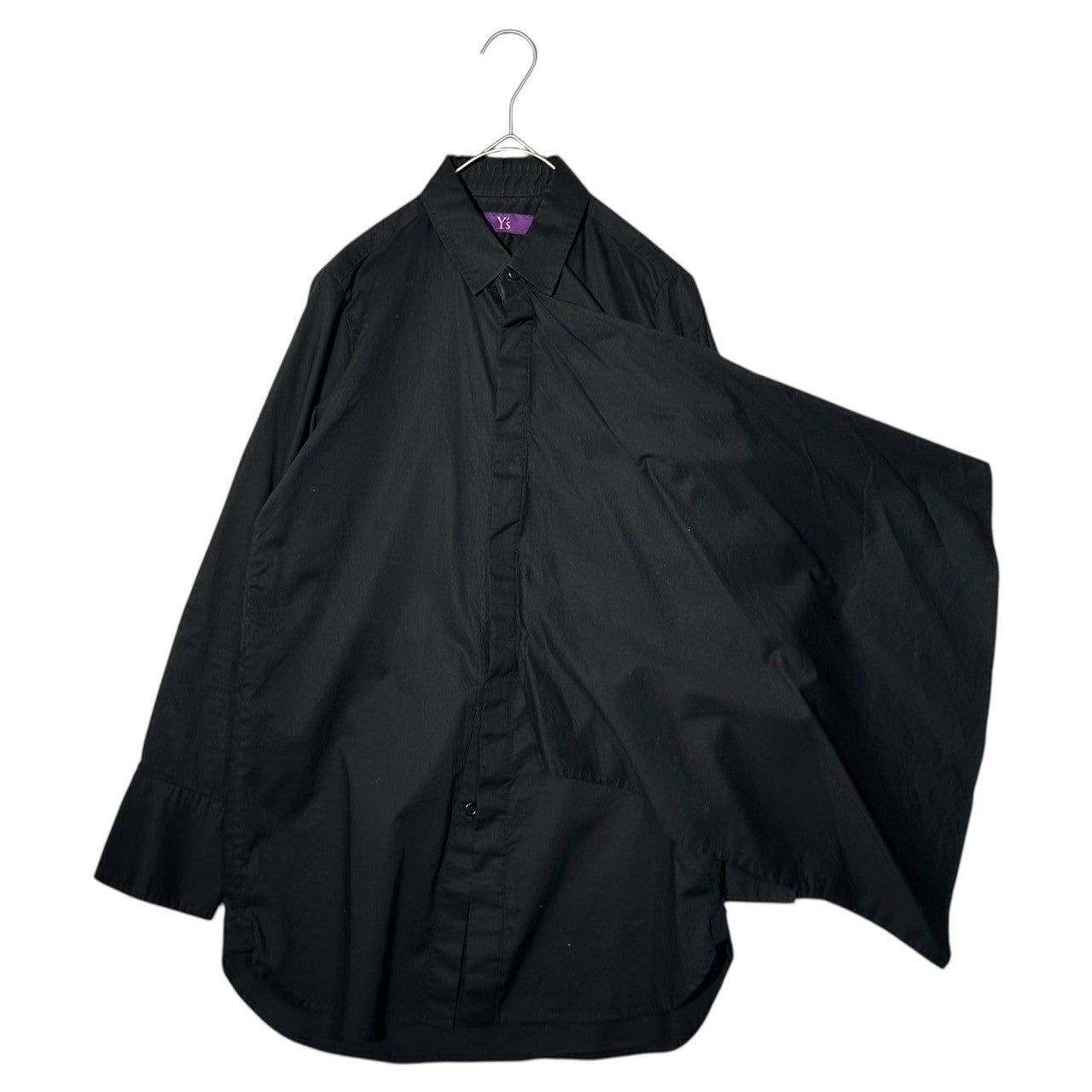 Y's PINK(ワイズ ピンク) 11SS Bow tie design regular collar cotton long sleeves shirt ボウタイデザイン レギュラーカラー コットン 長袖 シャツ YG-B22-001 2(M程度) ブラック
