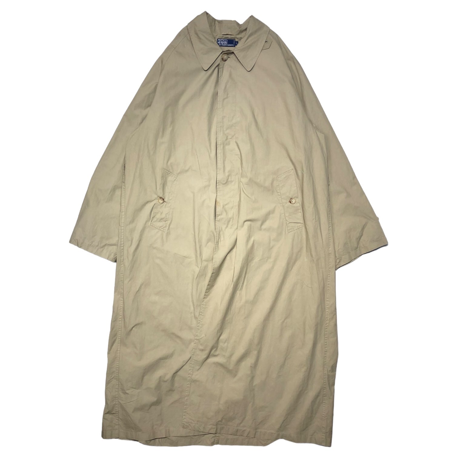 POLO RALPH LAUREN(ポロラルフローレン) 90's super long balmakaan coat スーパーロング バルマカーンコート L ベージュ ステンカラー