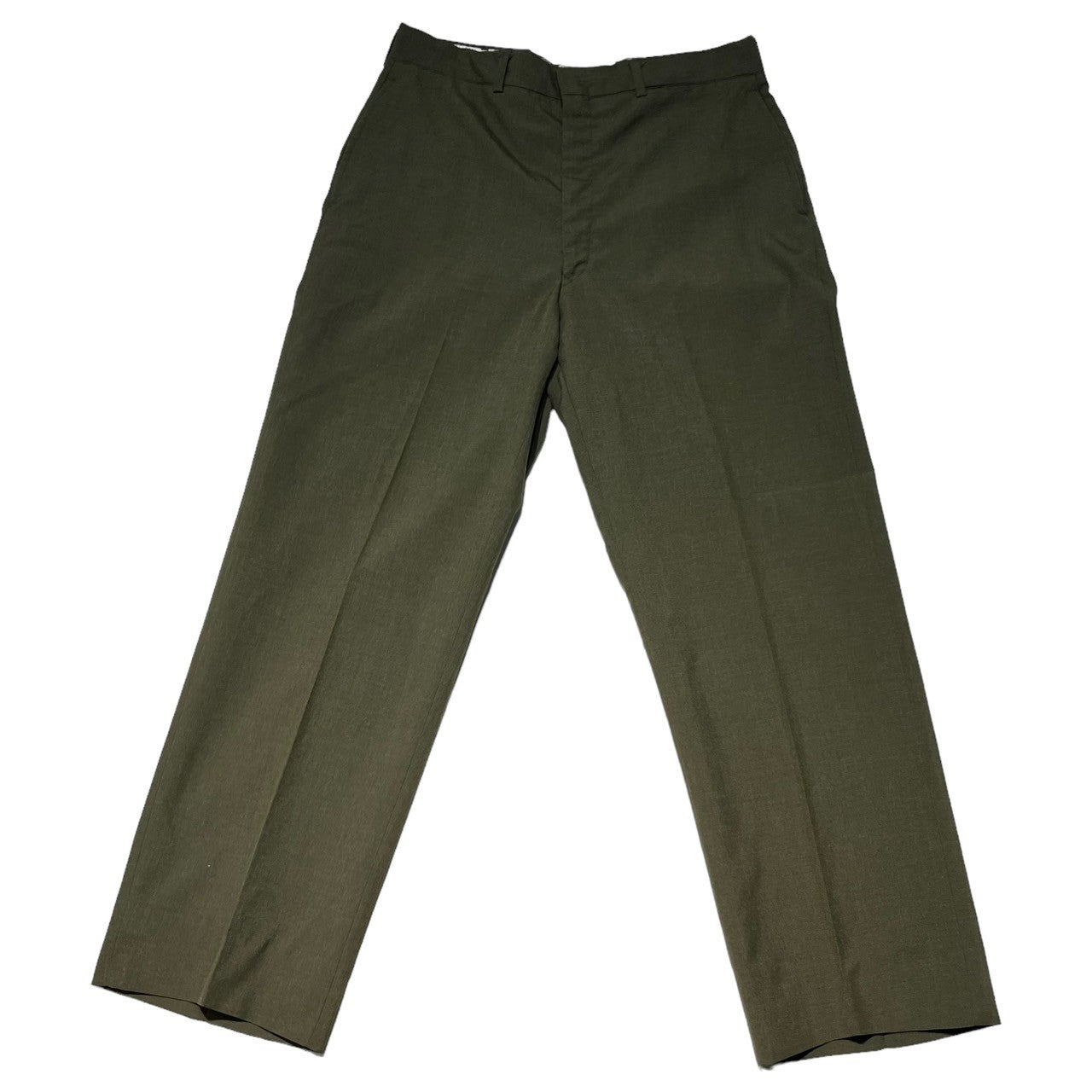 US ARMY(アメリカ軍) 70's TYPE II polywool trousers ポリ ウール トラウザー パンツ 8405-00-611-9117 34R オリーブ 1976年製 70年代 ヴィンテージ スラックス