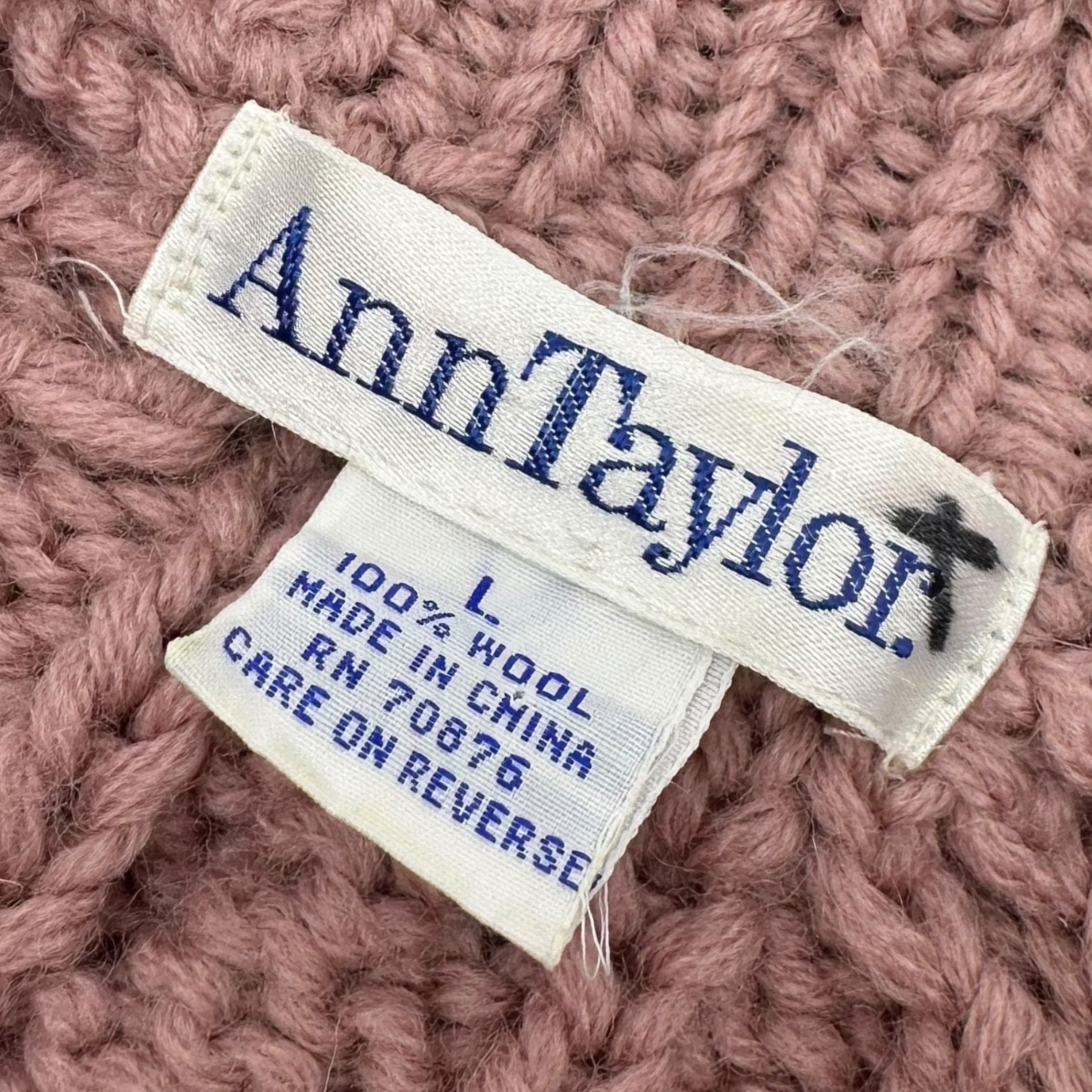 VINTAGE(ヴィンテージ) 60's~ Alainknitsweater アランニットセーター wool100% Lサイズ程度 ピンク