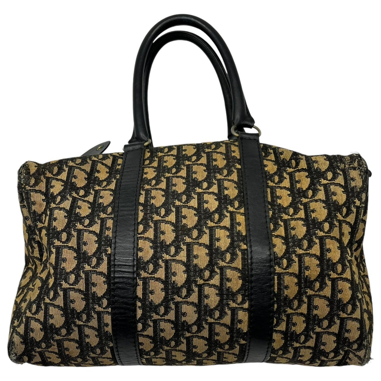 Christian Dior(クリスチャンディオール) Vintage trotter mini boston bag ヴィンテージ トロッター柄 ミニ ボストン バッグ ネイビー×アイボリー ハンドバッグ モノグラム