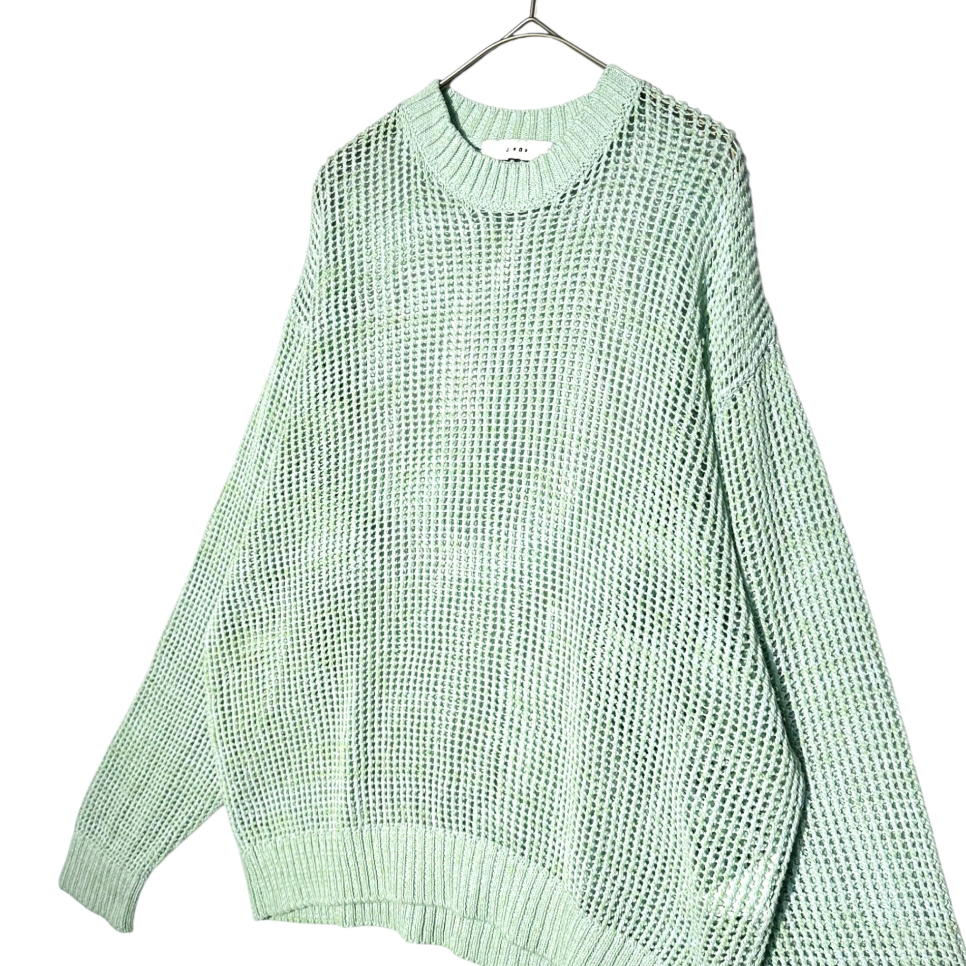 Jieda(ジエダ) 23SS MESH OVERSIZED CREW メッシュ オーバーサイズ クルーネック ニット Jie-23S-KN02 1 グリーン