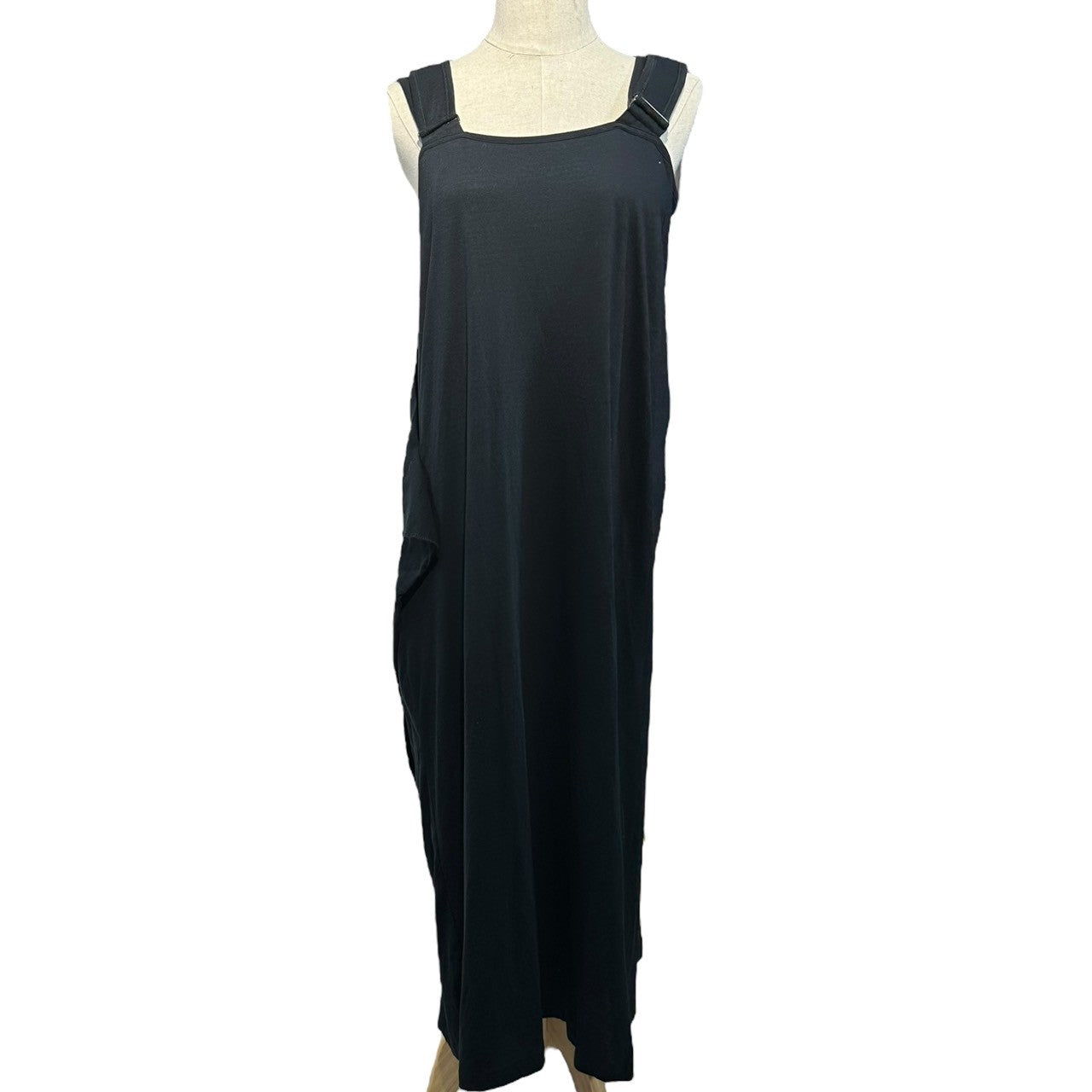 YOHJI YAMAMOTO(ヨウジヤマモト) 15SS Brand Logo Sleeveless Jumper Skirt Dress ブランドロゴ ノースリーブ ジャンパースカート ワンピース FU-D33-032 1(S程度) ブラック
