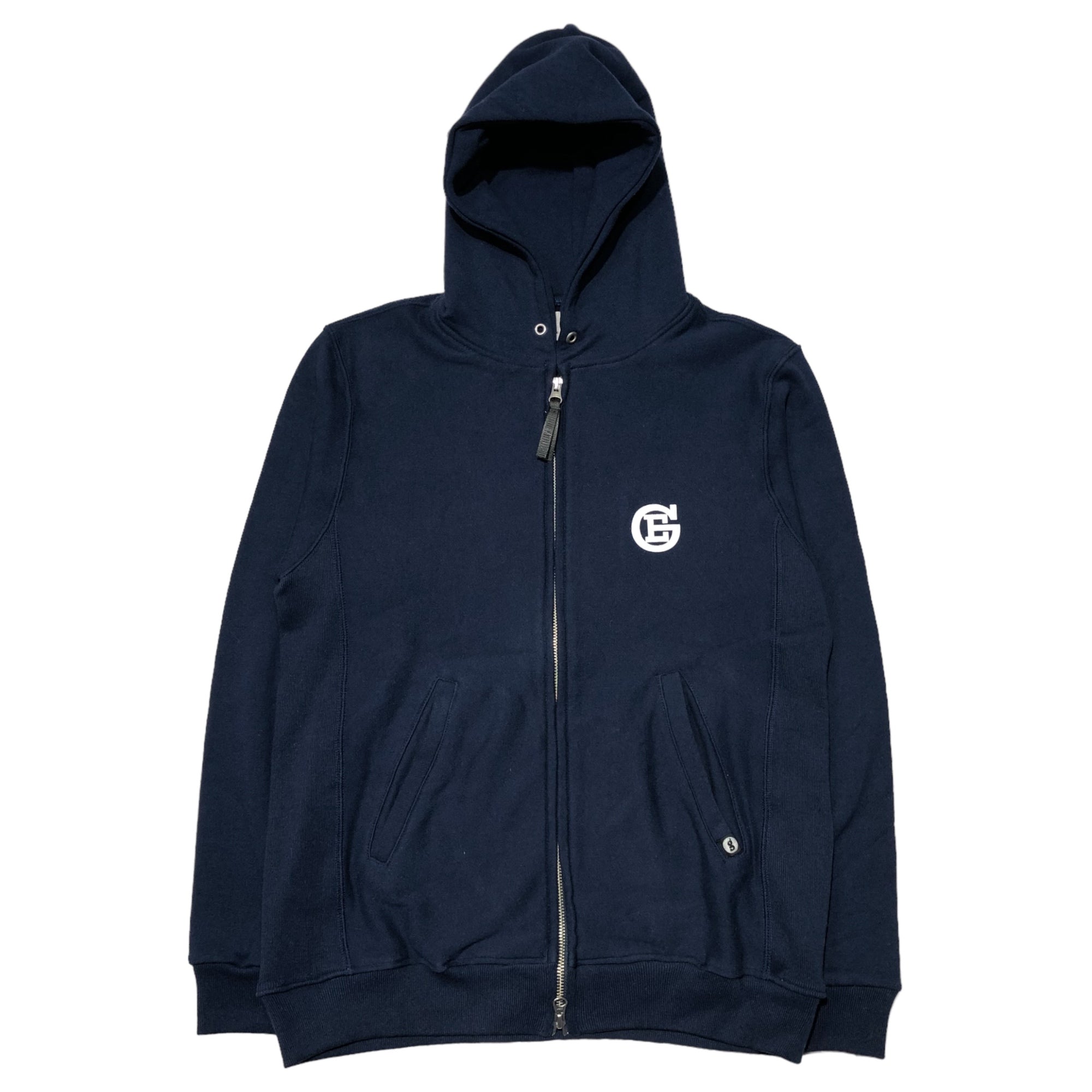 GOODENOUGH(グッドイナフ) 15SS CLASSICS ZIP UP PARKA クラシック ジップアップ パーカー GE-154006 S ネイビー×ホワイト