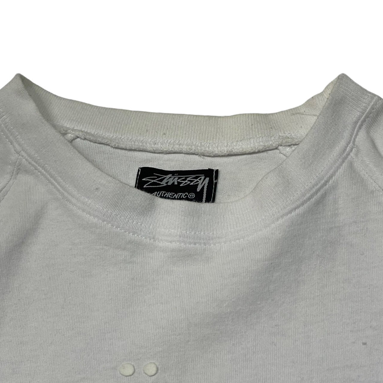 STUSSY(ステューシー) 00's skull logo 長袖 カットソー ロンT SIZE L ホワイト×オフホワイト OLD STUSSY