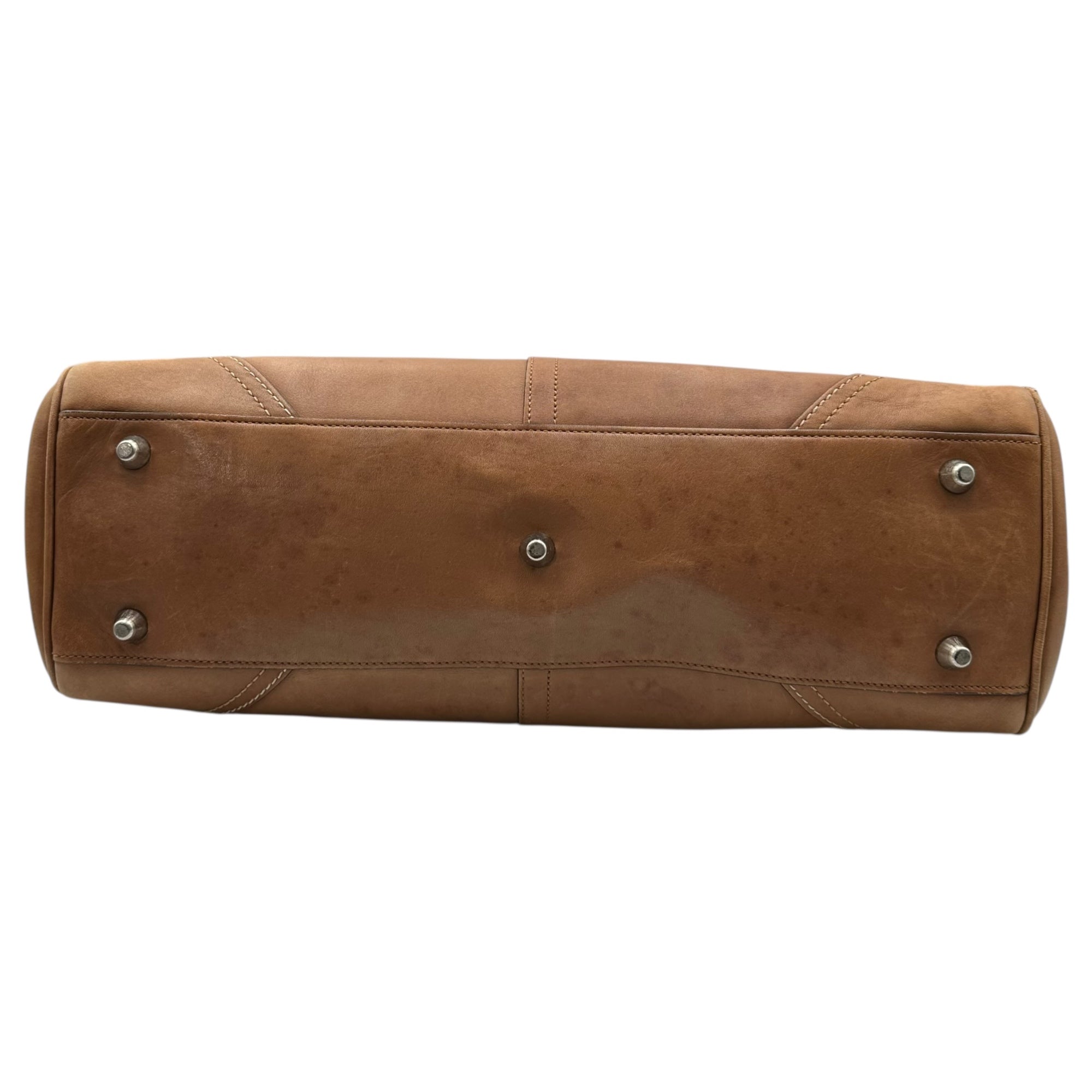 COACH(コーチ) All-Leather Handbag オールレザー ハンド バッグ F050-8A71 ブラウン